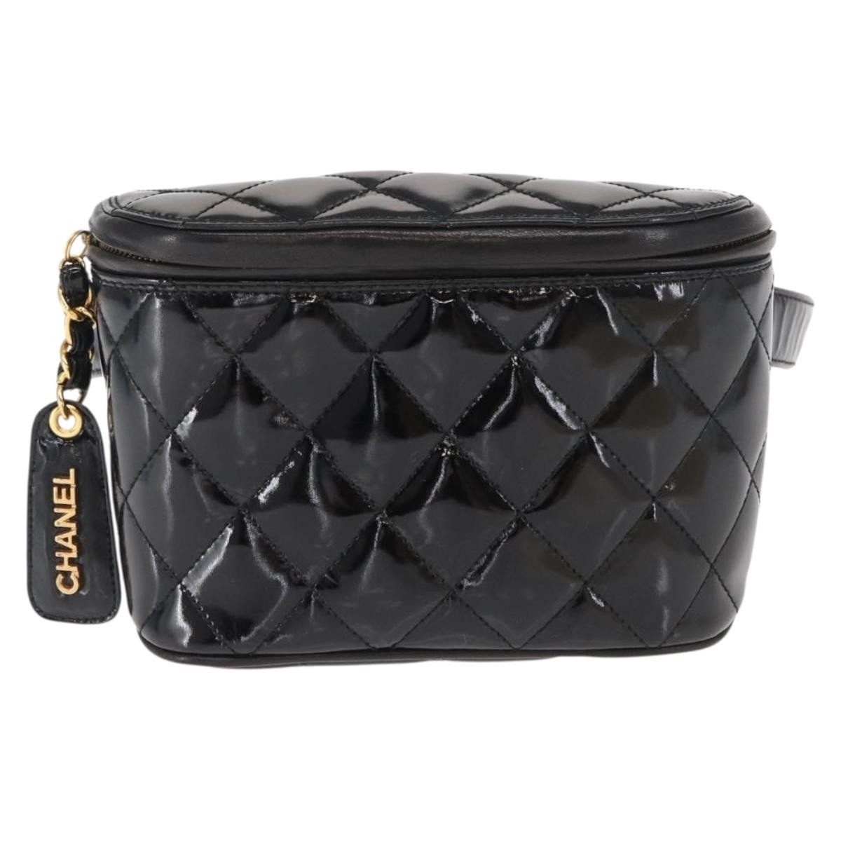 Chanel Chanel Matelasse Waist Bag Patent Leather Black Gold CC Size ONE SIZE - 2 Thumbnail