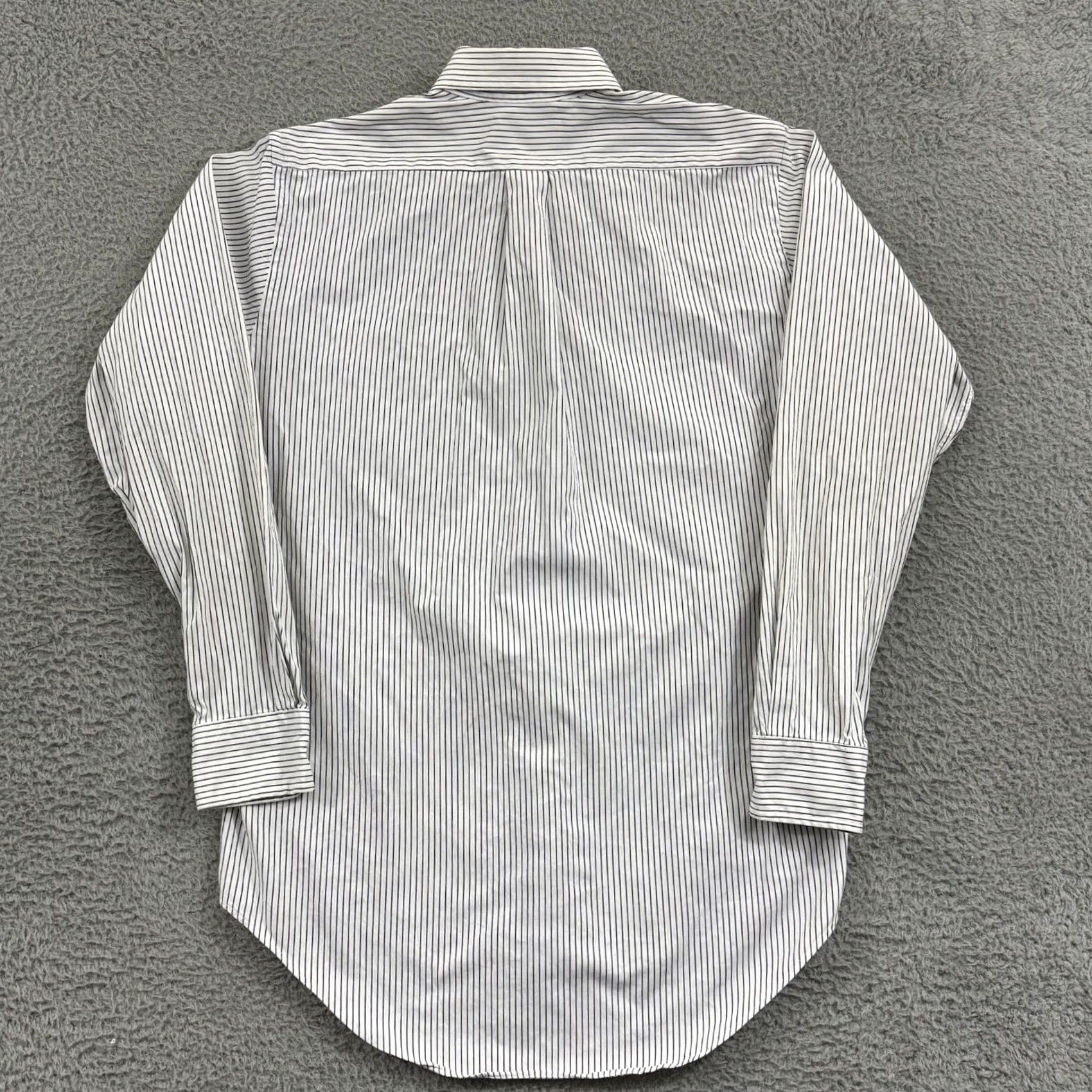 Van Heusen VINTAGE Van Heusen 417 Pinpoint Oxford Shirt Men M Blue Striped Long Sleeve Size US M / EU 48-50 / 2 - 2 Thumbnail