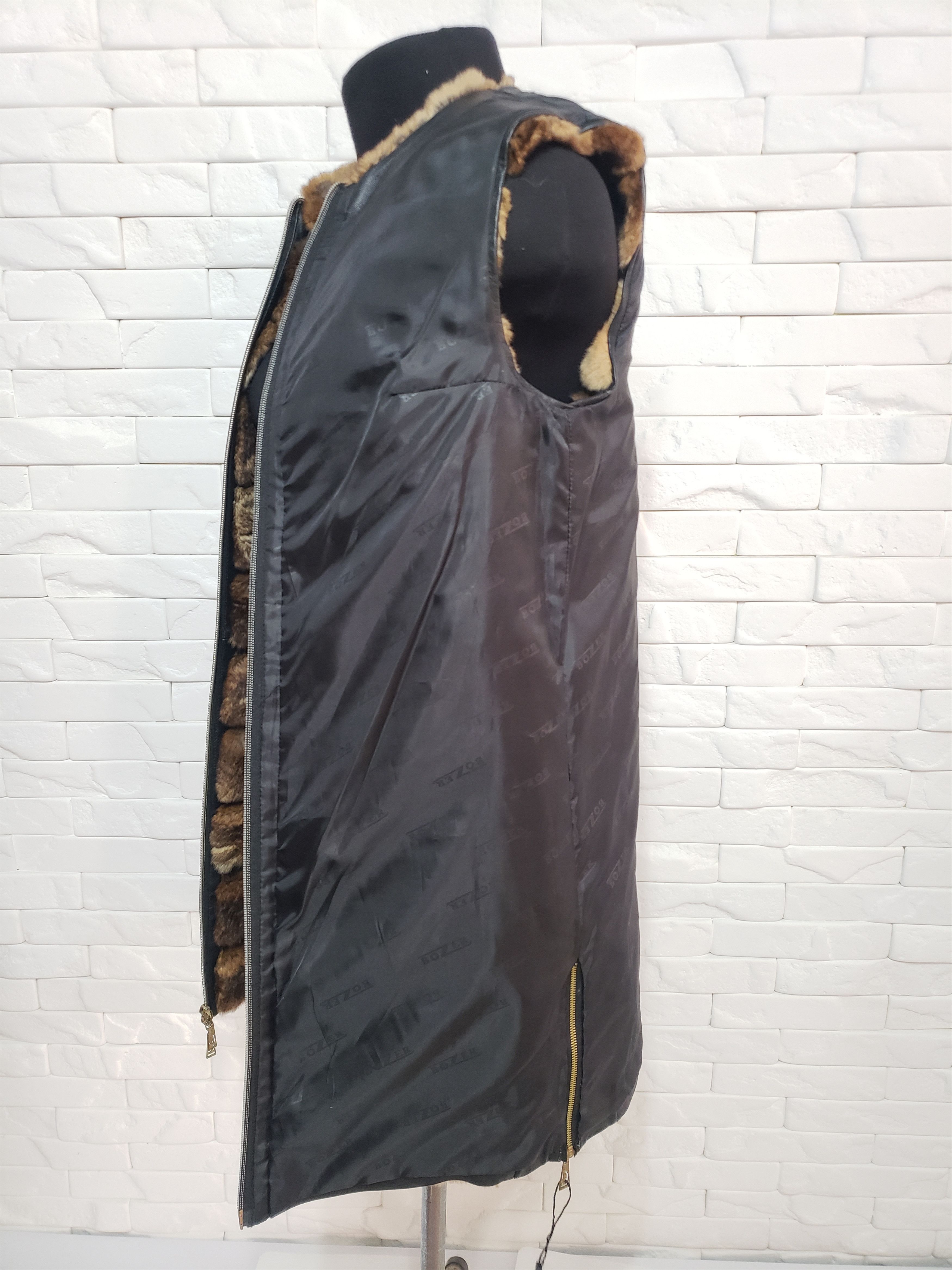 Genuine Leather Stylish women's vest made of genuine rabbit fur. Size M / US 6-8 / IT 42-44 - 7 Thumbnail