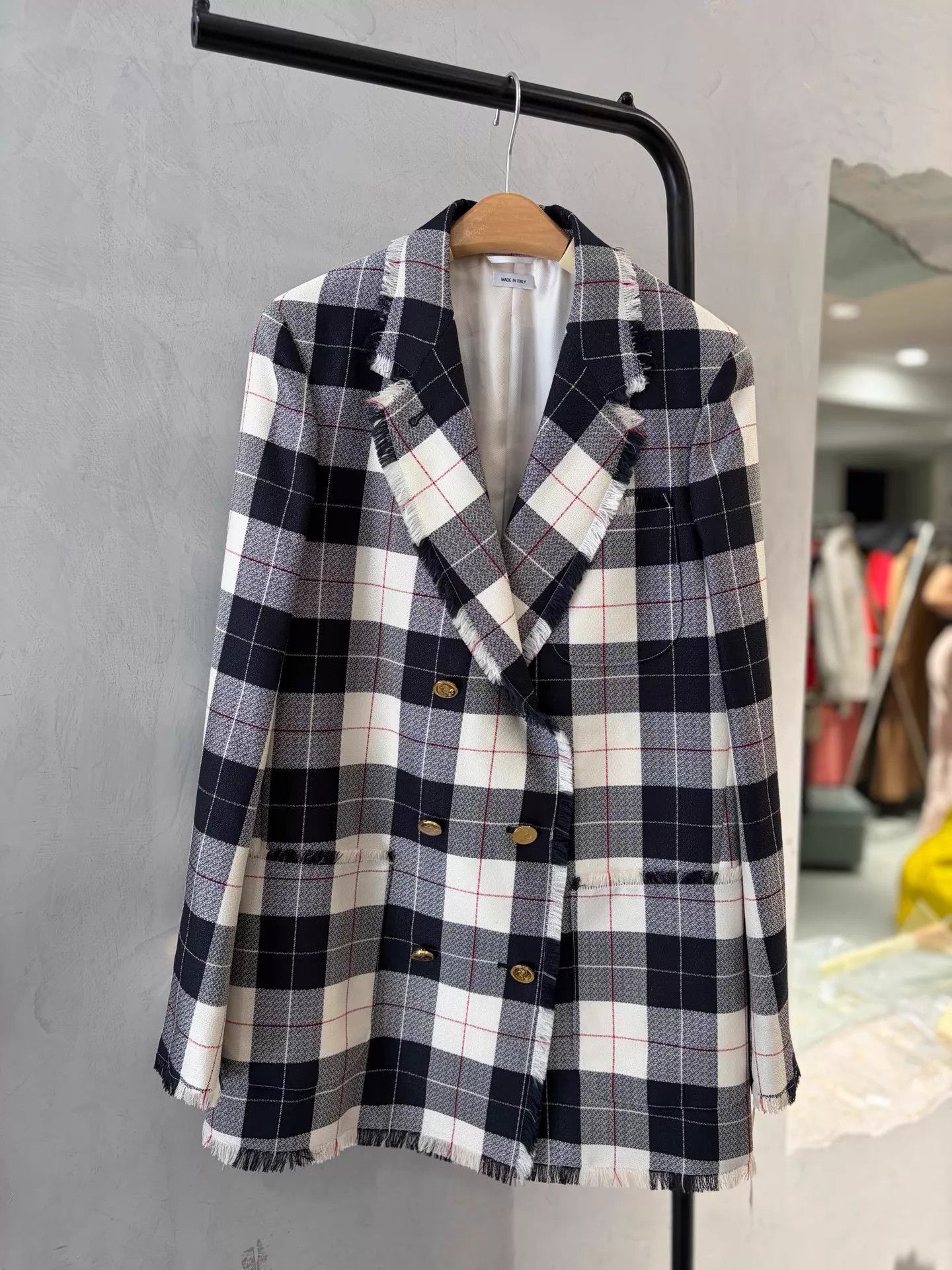 Thom Browne Thom Browne Plaid Wool A-line Women's Blazer 38 New Size XS / US 0-2 / IT 36-38 - 1 Thumbnail