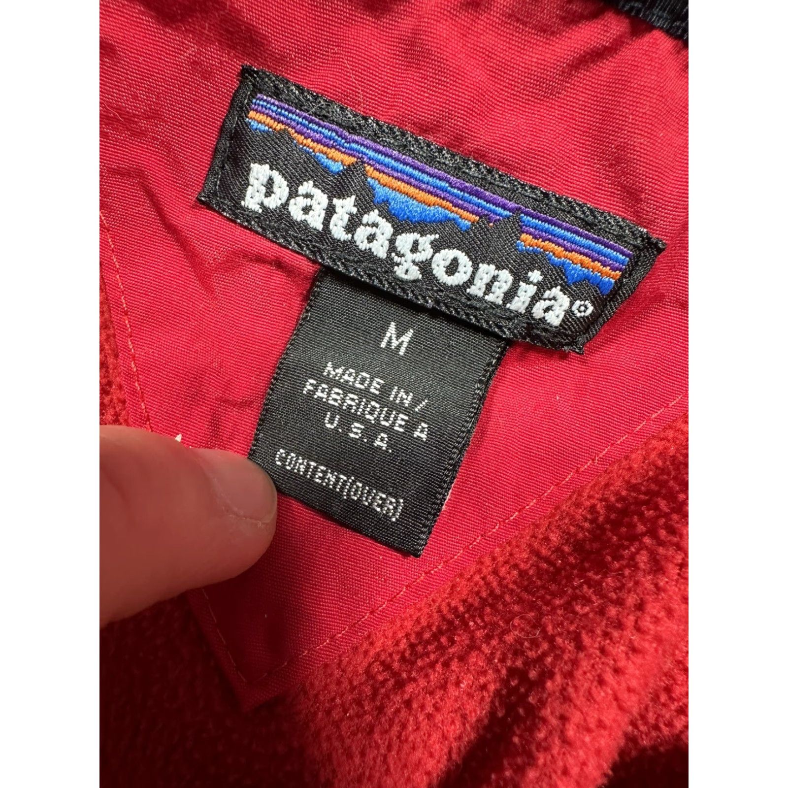 Patagonia VINTAGE Patagonia Synchilla Pullover Jacket Mens M Red Made in USA Size US M / EU 48-50 / 2 - 3 Thumbnail
