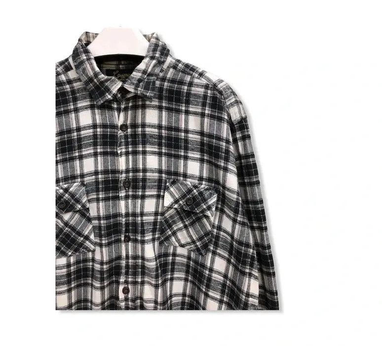 Flannel × Vintage Vintage Lowmax Plaid Tartan Flannel Shirt 👕 Size US L / EU 52-54 / 3 - 2 Thumbnail