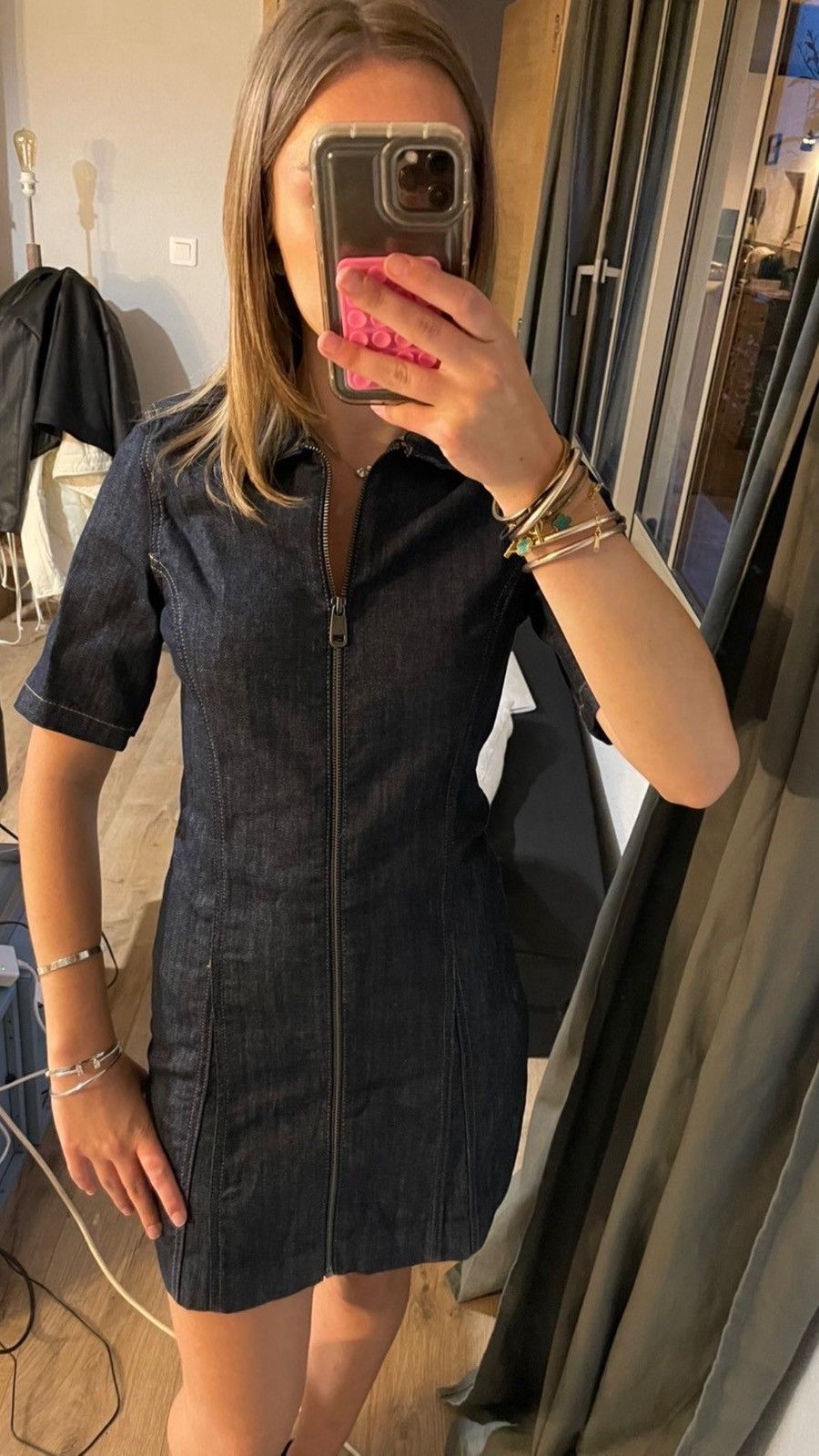 Zara Denim dress ZARA Size XS / US 0-2 / IT 36-38 - 1 Thumbnail