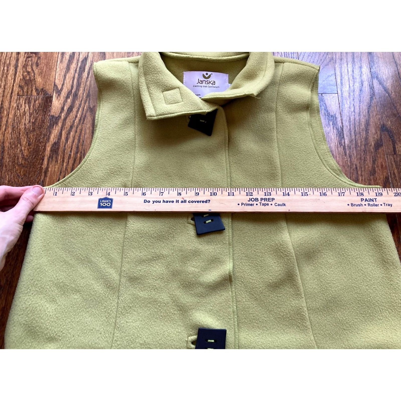 Vintage Janska Fleece Vest Womens Small Light Green Pockets Art to Wear USA Made Size S / US 4 / IT 40 - 6 Thumbnail