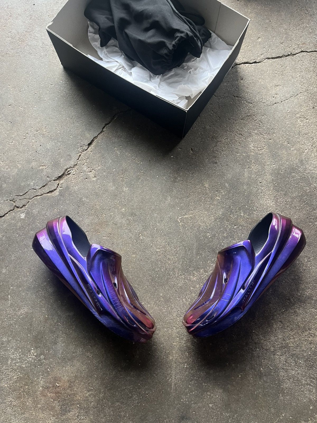 【関税&送料込】Alyx Lilac Rubber Mono Slip Ons Alyx Ladies Lilac Rubber Mono Slip-On Shoes, Brand Size 36