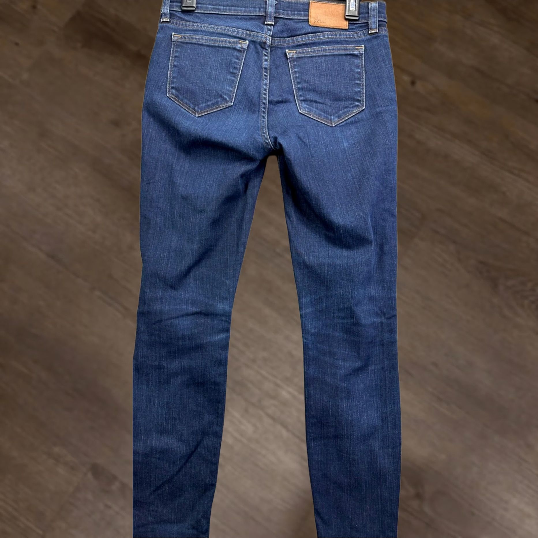 J.Crew J.CREW Jeans Womens 27 Toothpick Blue Distressed Slim Fit Skinny Stretch Denim Jeans Size 27" / US 4 / IT 40 - 1 Thumbnail