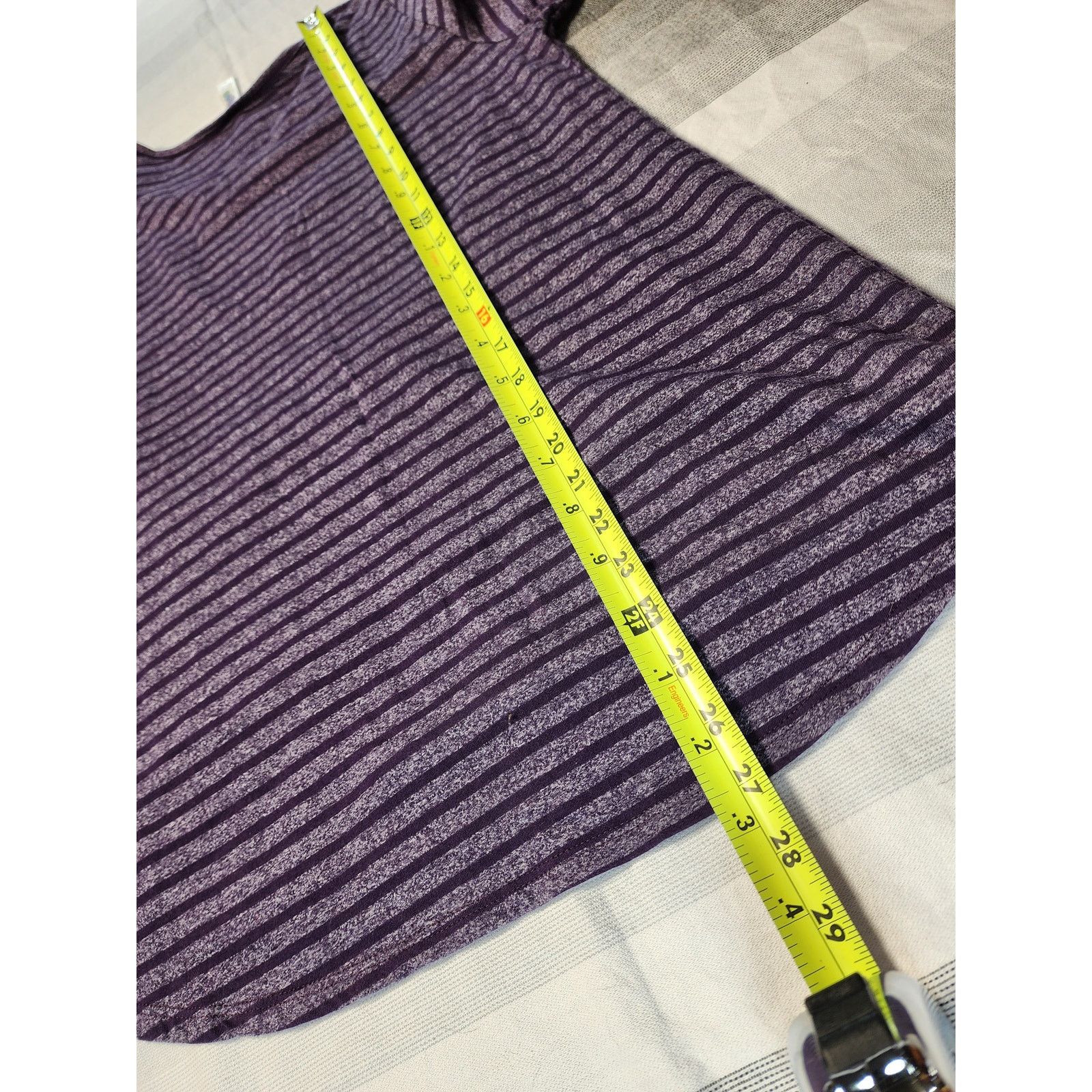 Old Joe LuLaRoe purple and black striped knit top Size M / US 6-8 / IT 42-44 - 4 Thumbnail