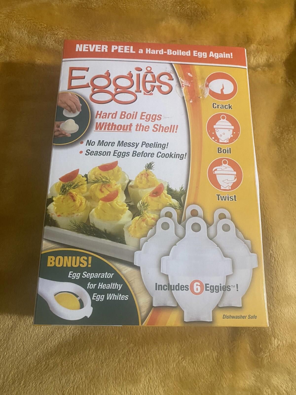 Other NEW Eggies Hard Boil Egg Cooker (6) with Bonus Egg White Size ONE SIZE - 2 Thumbnail