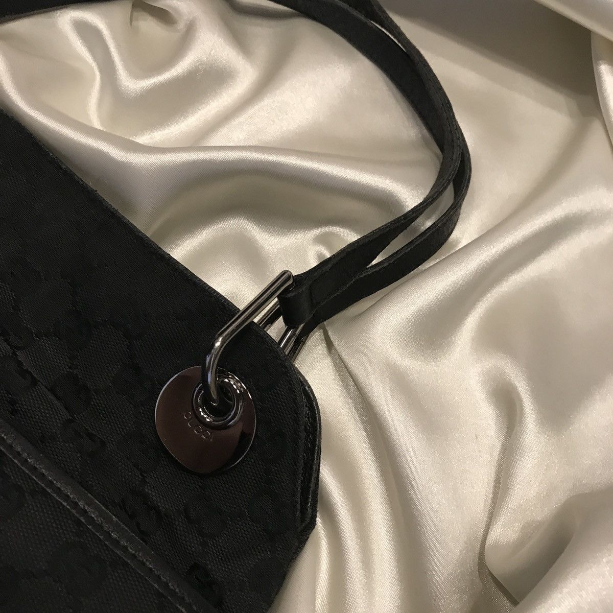Gucci × Vintage gg canvas eclipse bag gucci black multilogo monogram purse Size ONE SIZE - 10 Thumbnail
