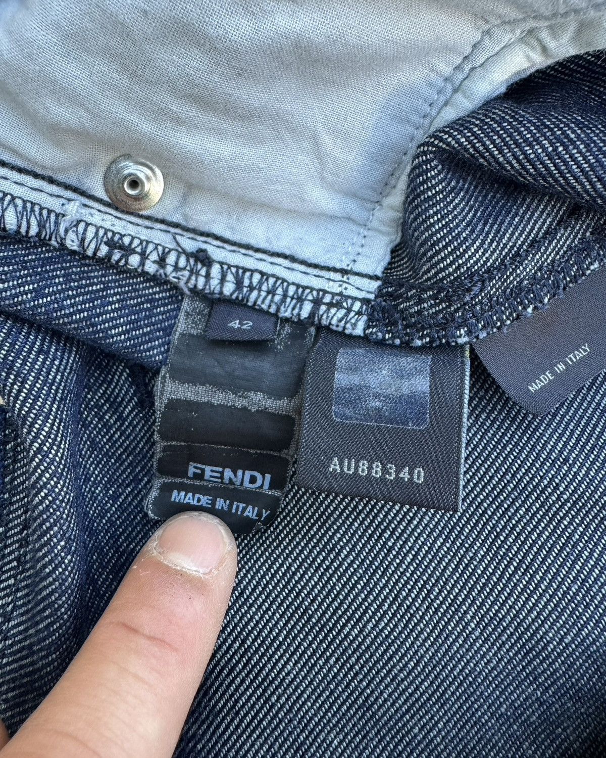 Fendi Fendi Petrol Low Waist Denim Pants Size US 31 - 12 Thumbnail