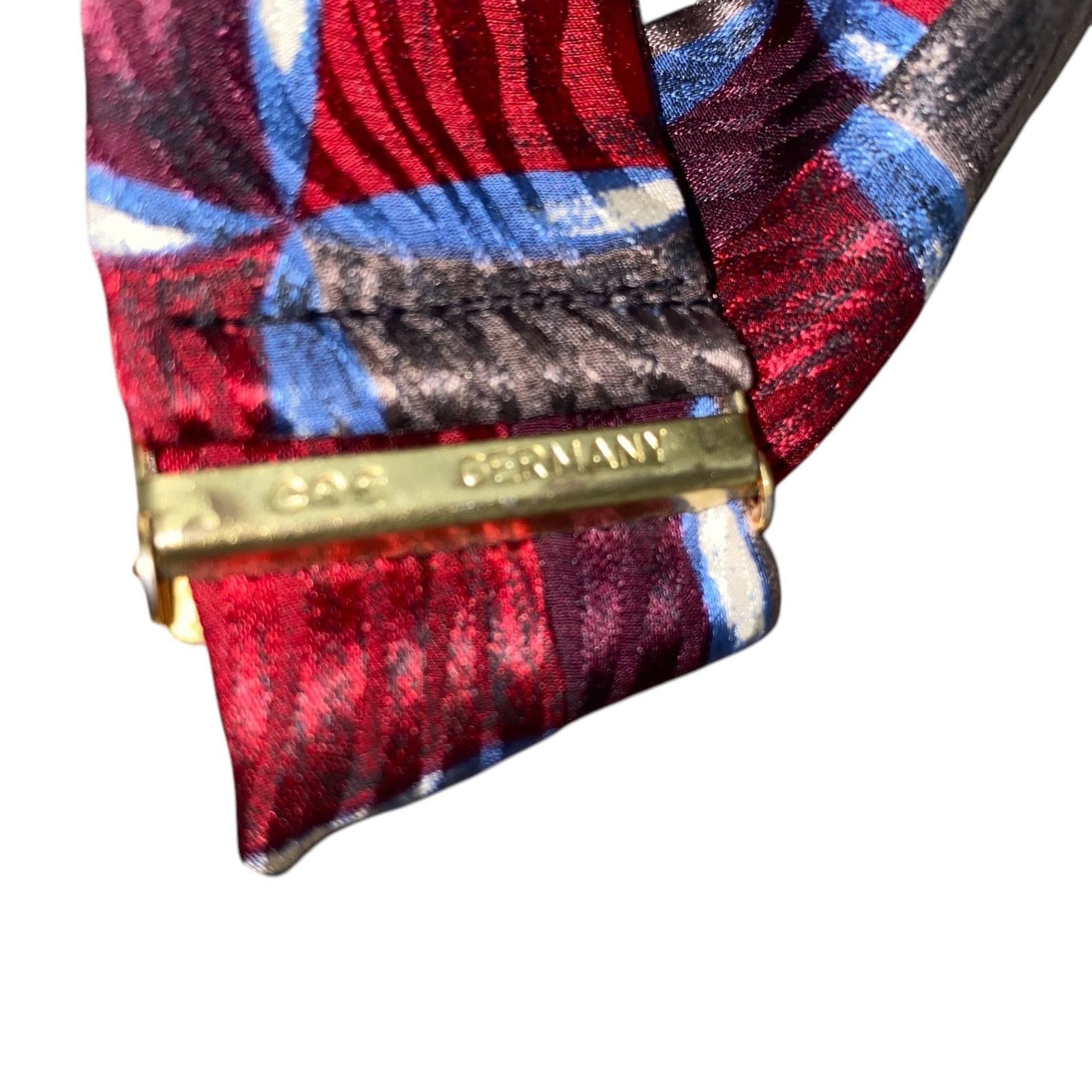 Vintage Vintage Y-Shaped Silk Abstract Print Adjustable Suspenders Size ONE SIZE - 4 Thumbnail
