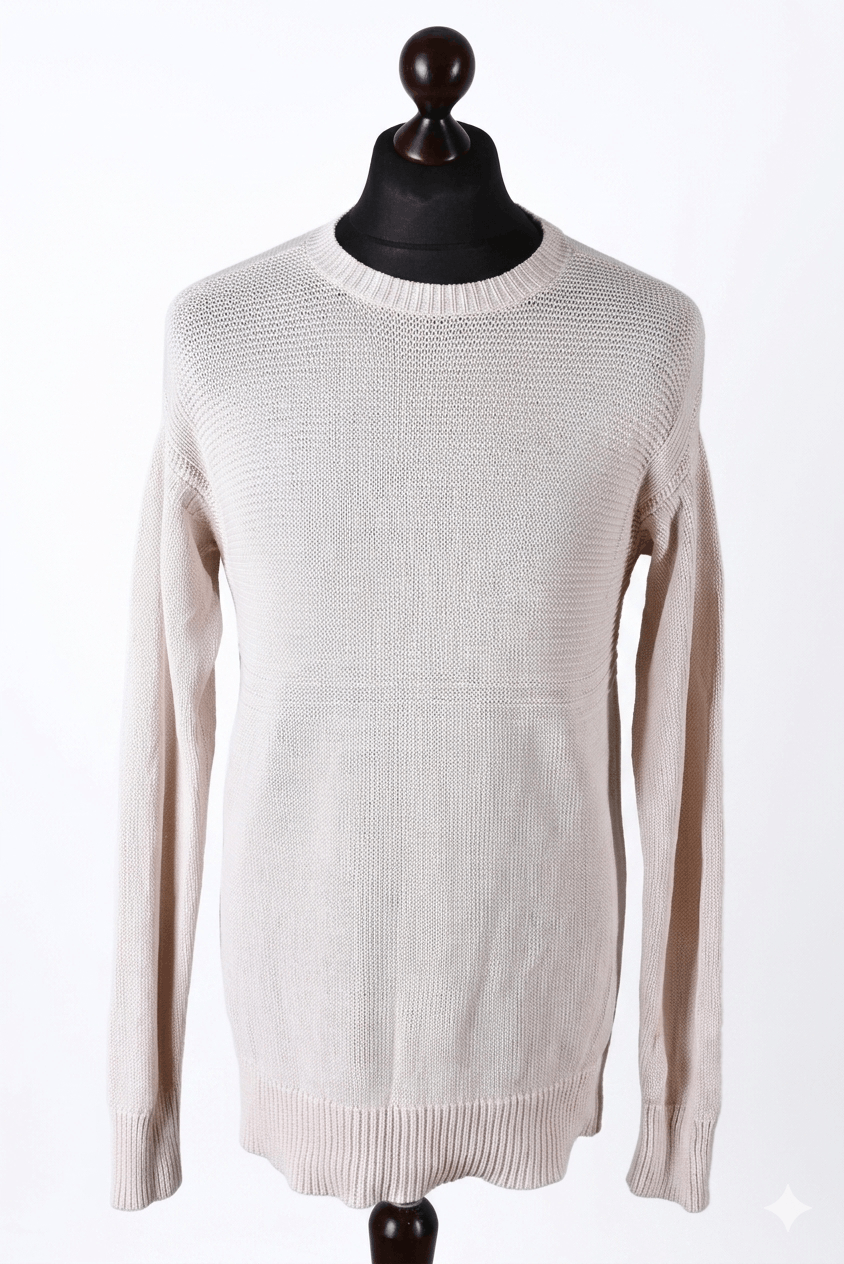 Allsaints AllSaints Bay Crew Knit Linen Blend Beige Jumper Sweater Size US S / EU 44-46 / 1 - 1 Thumbnail