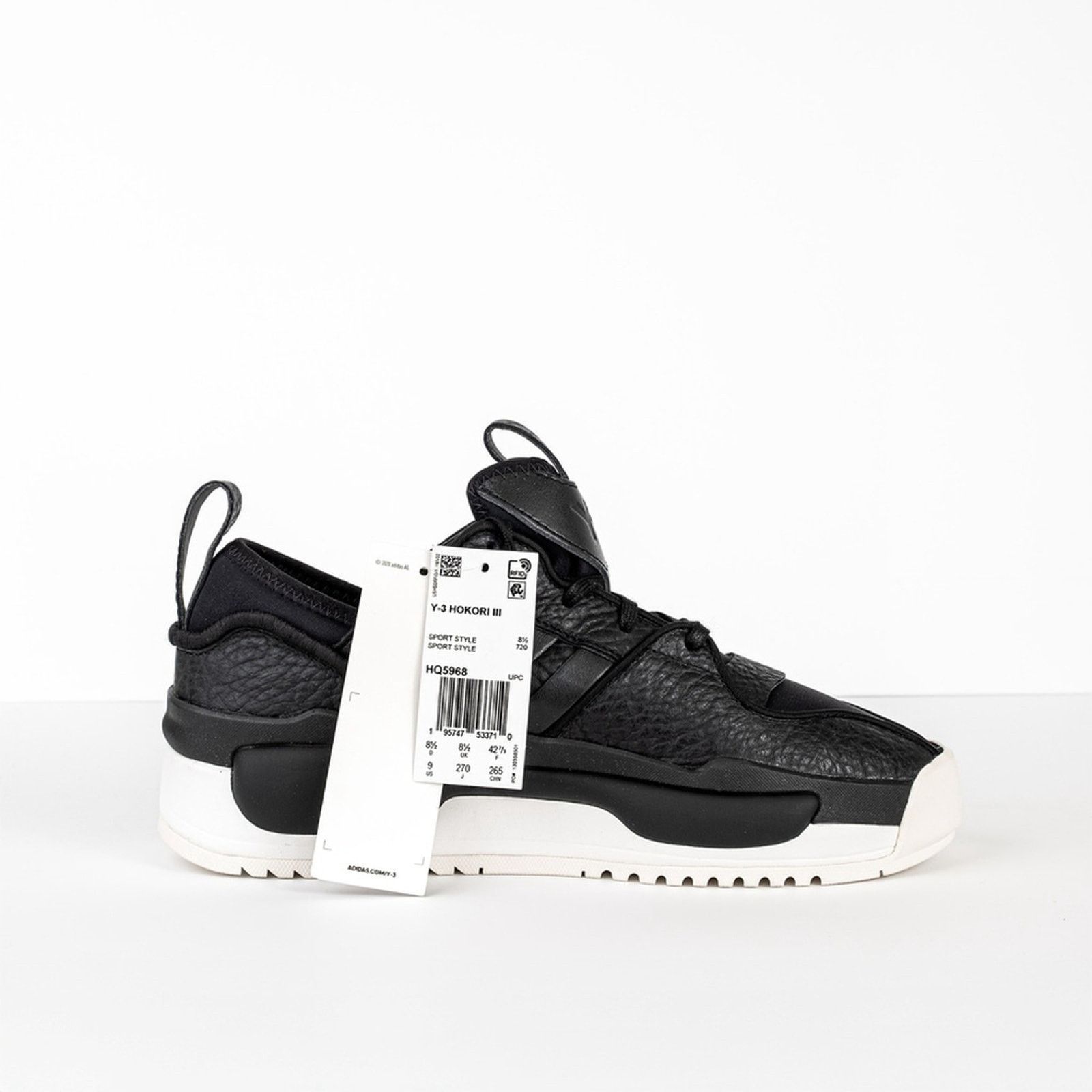 Adidas Men's Adidas Y-3 Hokori III Trainers HQ5968 Black/White US 9 Size US 9 / EU 42 - 4 Thumbnail