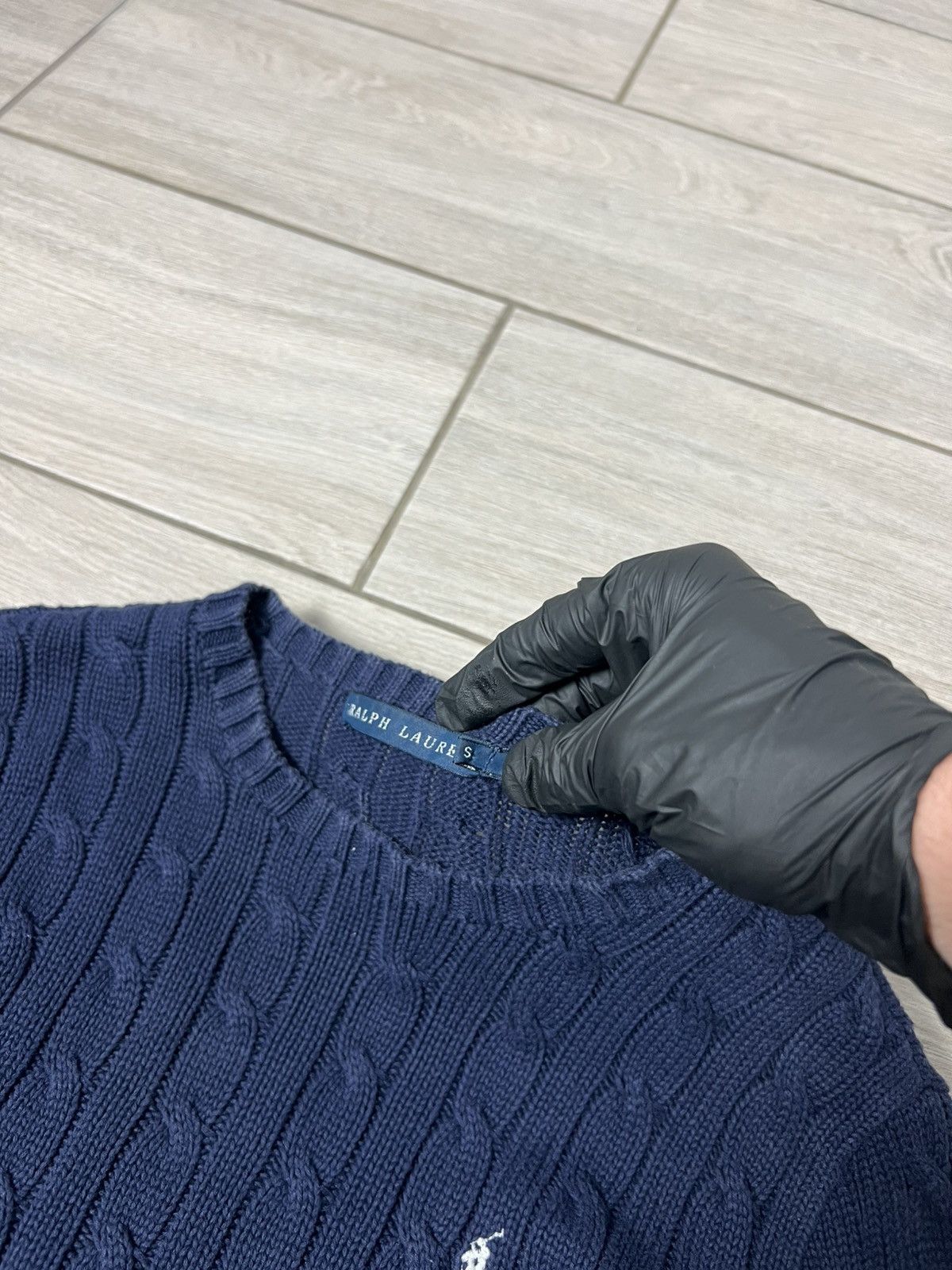 Ralph Lauren Polo Ralph Lauren Dark Blue Cable Knit Sweater Size S / US 4 / IT 40 - 8 Thumbnail