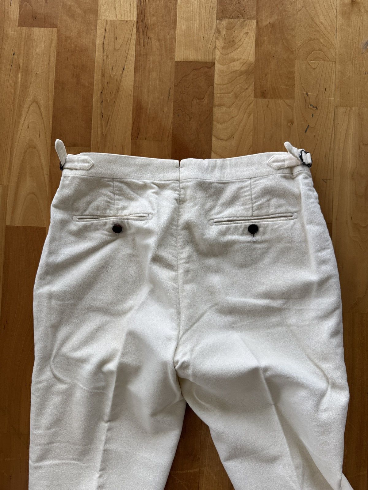 Suitsupply Suitsupply Cream Flannel Trousers Size 30 Size 36R - 9 Thumbnail