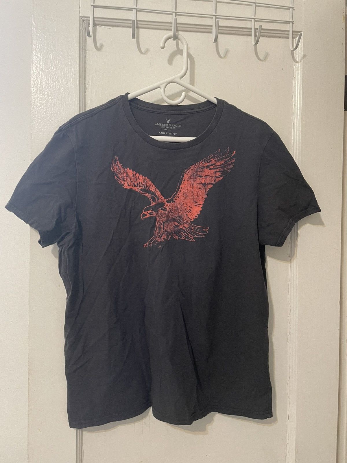 American Eagle Outfitters × Vintage Dark Grey American Eagle Red Shirt Size US L / EU 52-54 / 3 - 1 Thumbnail
