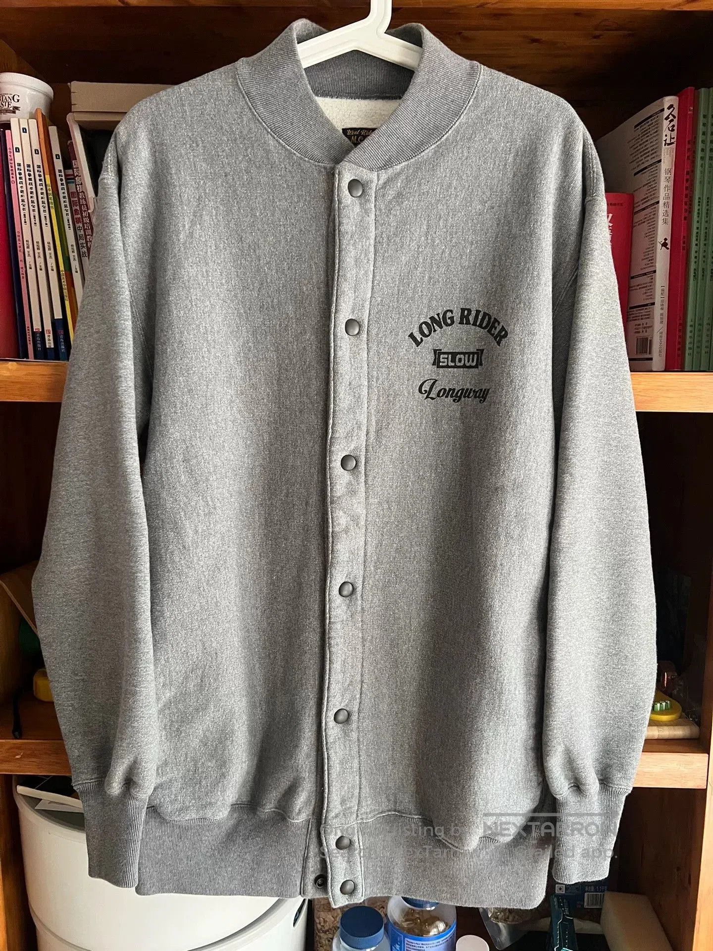 vintage heavy duty button-up sweatshirt.