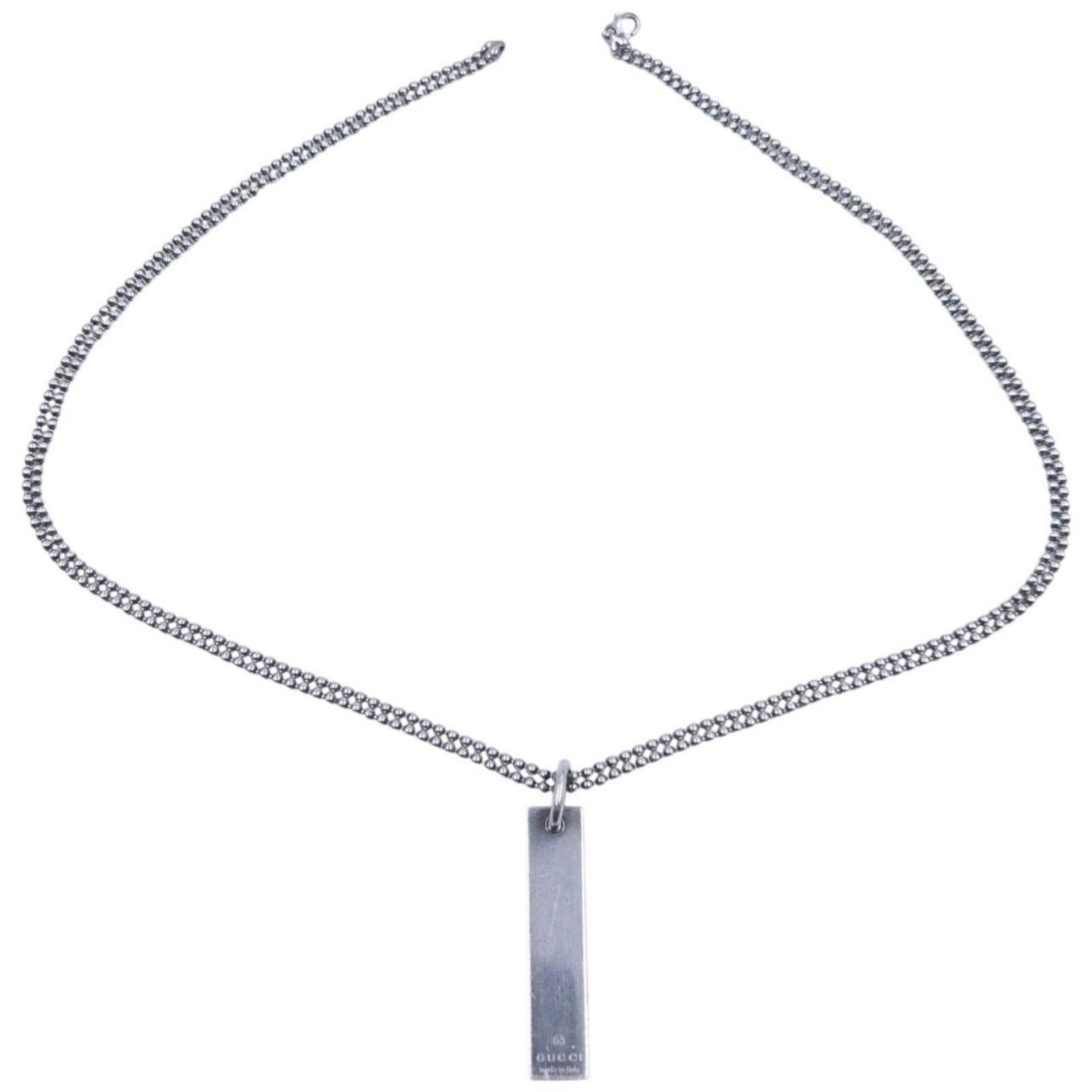Gucci Vintage Gucci Silver Pendent Double-Chain Necklace Size ONE SIZE - 7 Thumbnail