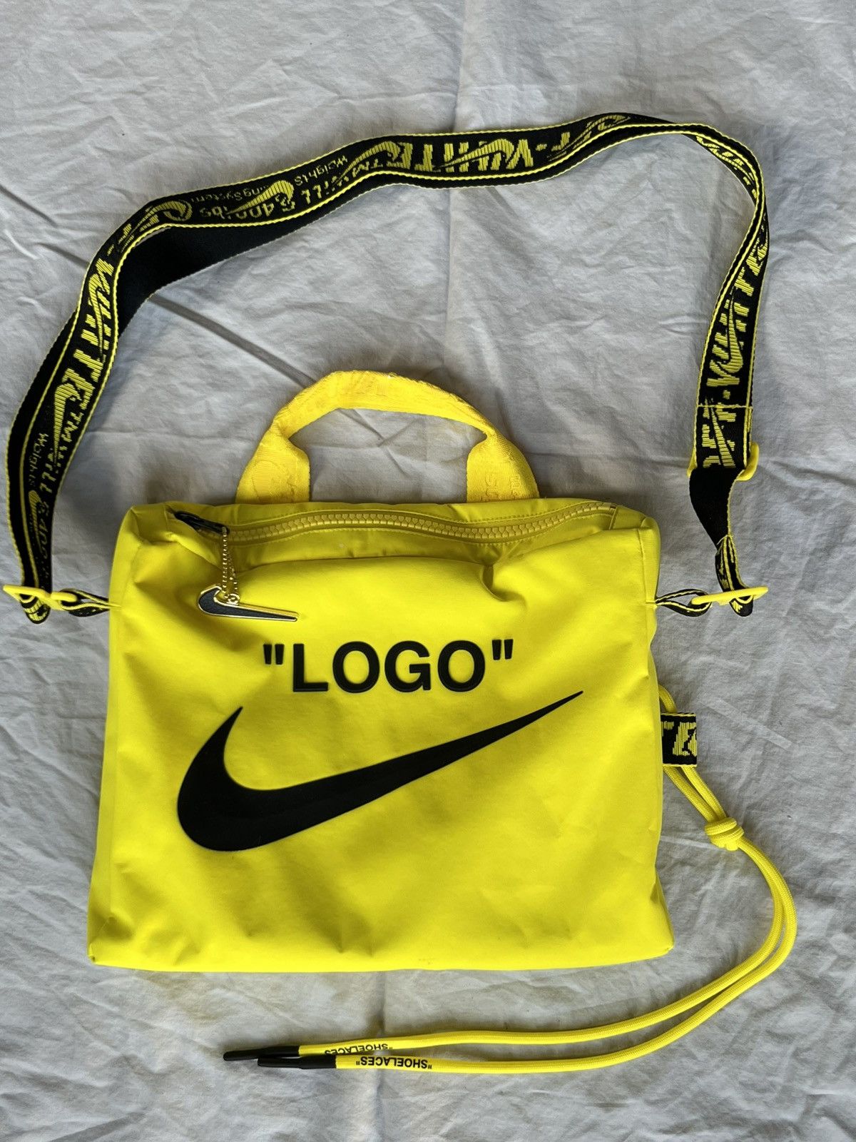 Shoulder Bag Nike Off White Duffle Bag Yellow Nike “Off- White