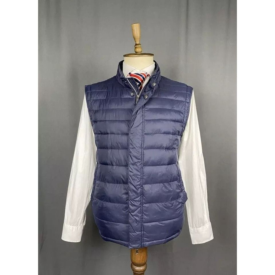 Boggi Boggi Men's Blue Down Insulated Puffer Vest Size 3XL Size US XXL / EU 58 / 5 - 1 Thumbnail