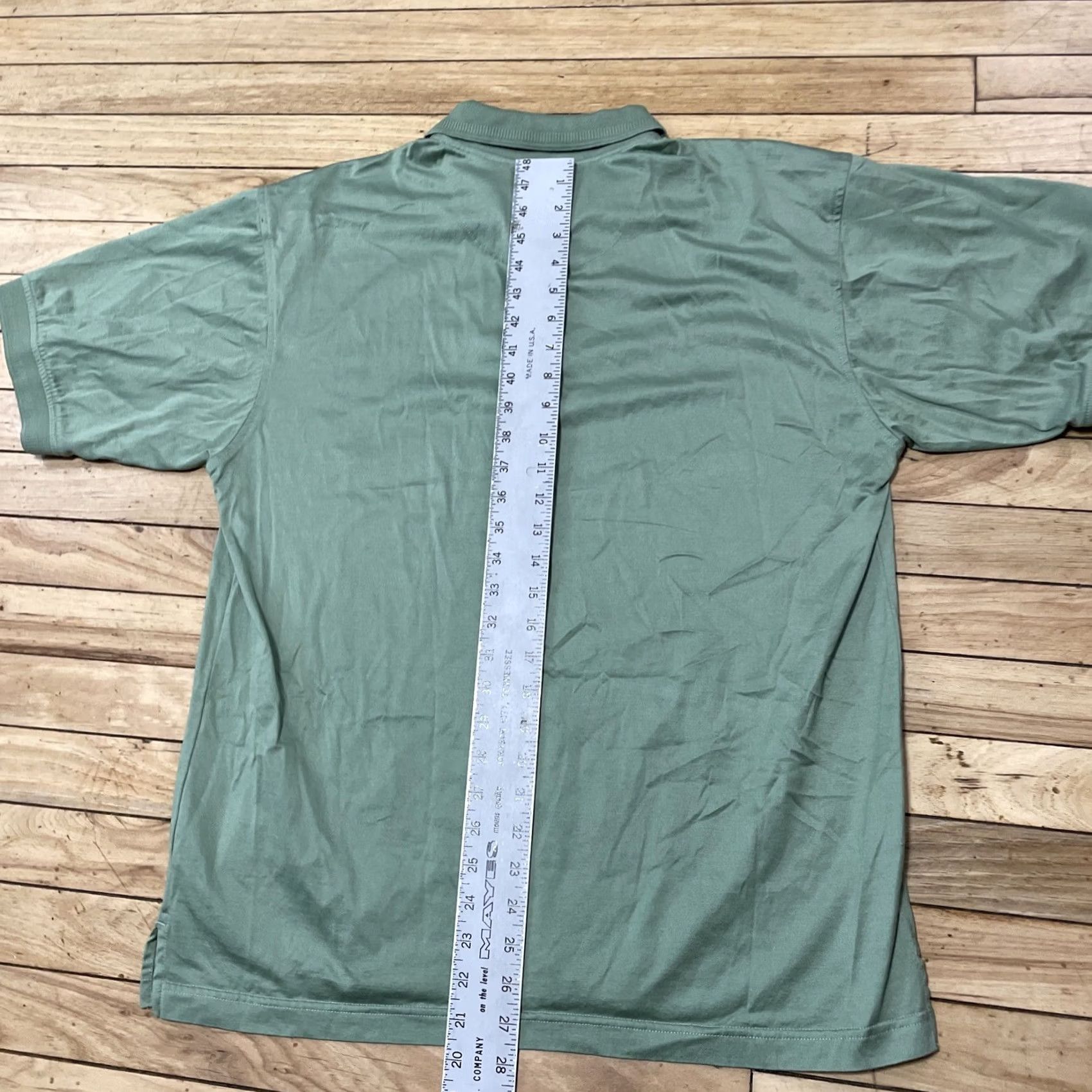 Marks & Spencer MARKS & SPENCER Polo Shirt Men L Green Stretch 60/20 Cotton Polo Shirt L Green, Short Sleeve, Premium, Casual, Classic, Preppy, Sports Mens Size US L / EU 52-54 / 3 - 7 Thumbnail