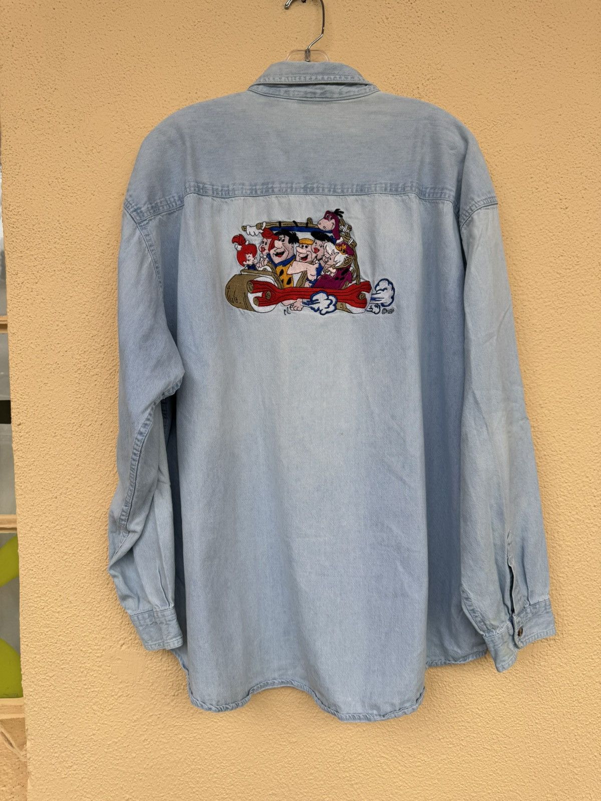 Other Vintage Flinstones Embroidered Button Up Denim Shirt Size US XL / EU 56 / 4 - 1 Thumbnail
