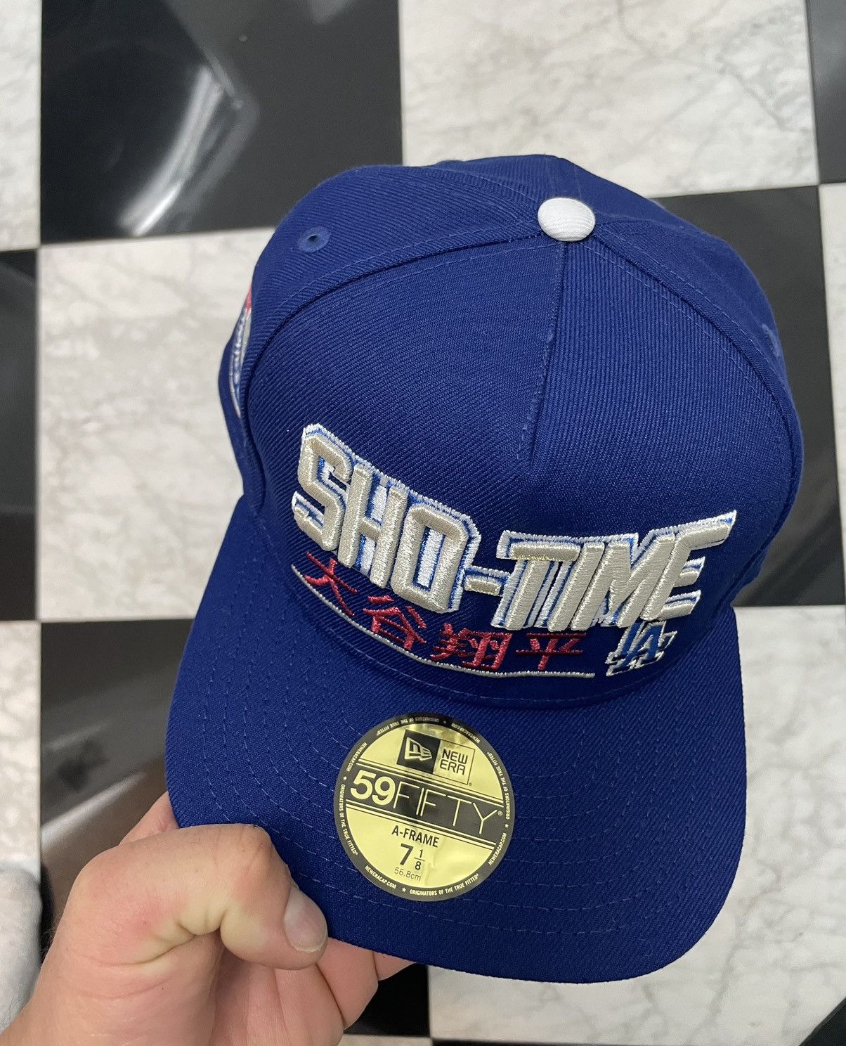 New Era Ohtani Dodgers A-Frame fitted 7 1/8 but fits like a 7 Size ONE SIZE - 3 Thumbnail