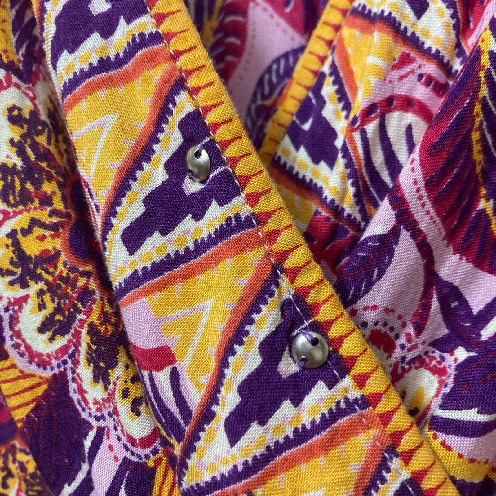 Other Lola P. Pink Orange Purple Crossover VNeck Sleeveless Dress Size S / US 4 / IT 40 - 4 Thumbnail