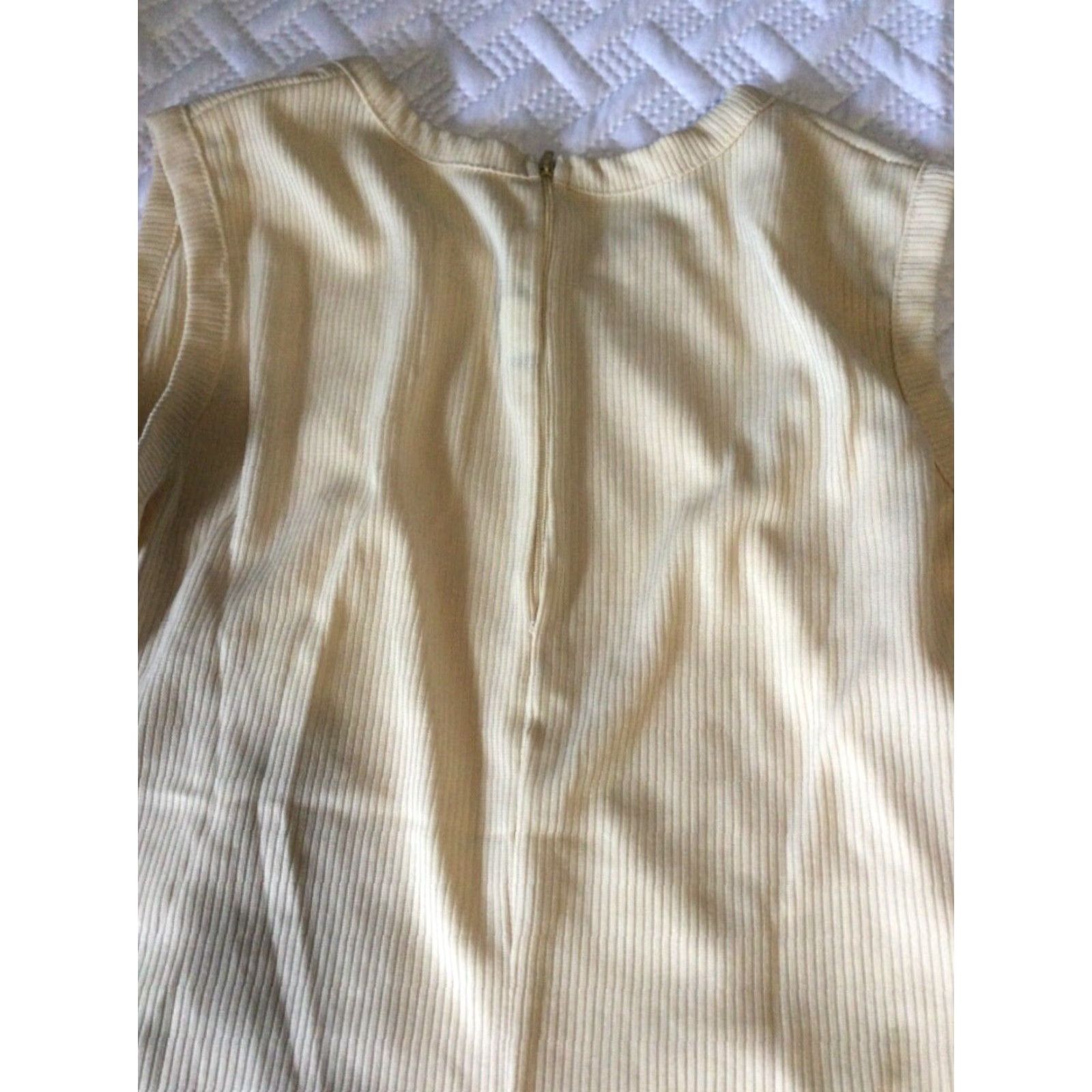Vintage Vintage Sunny South Fashions Dallas Yellow Sleeveless Top Blouse Size 12 Size XL / US 12-14 / IT 48-50 - 5 Thumbnail