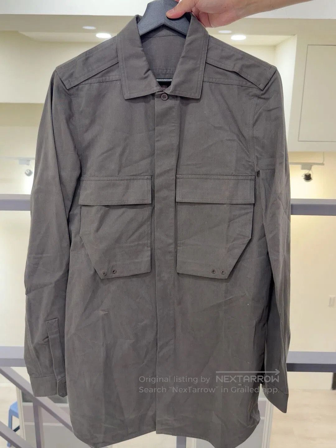 Rick Owens Rick Owens Men's Gray Shirt Size S. Size US S / EU 44-46 / 1 - 1 Thumbnail
