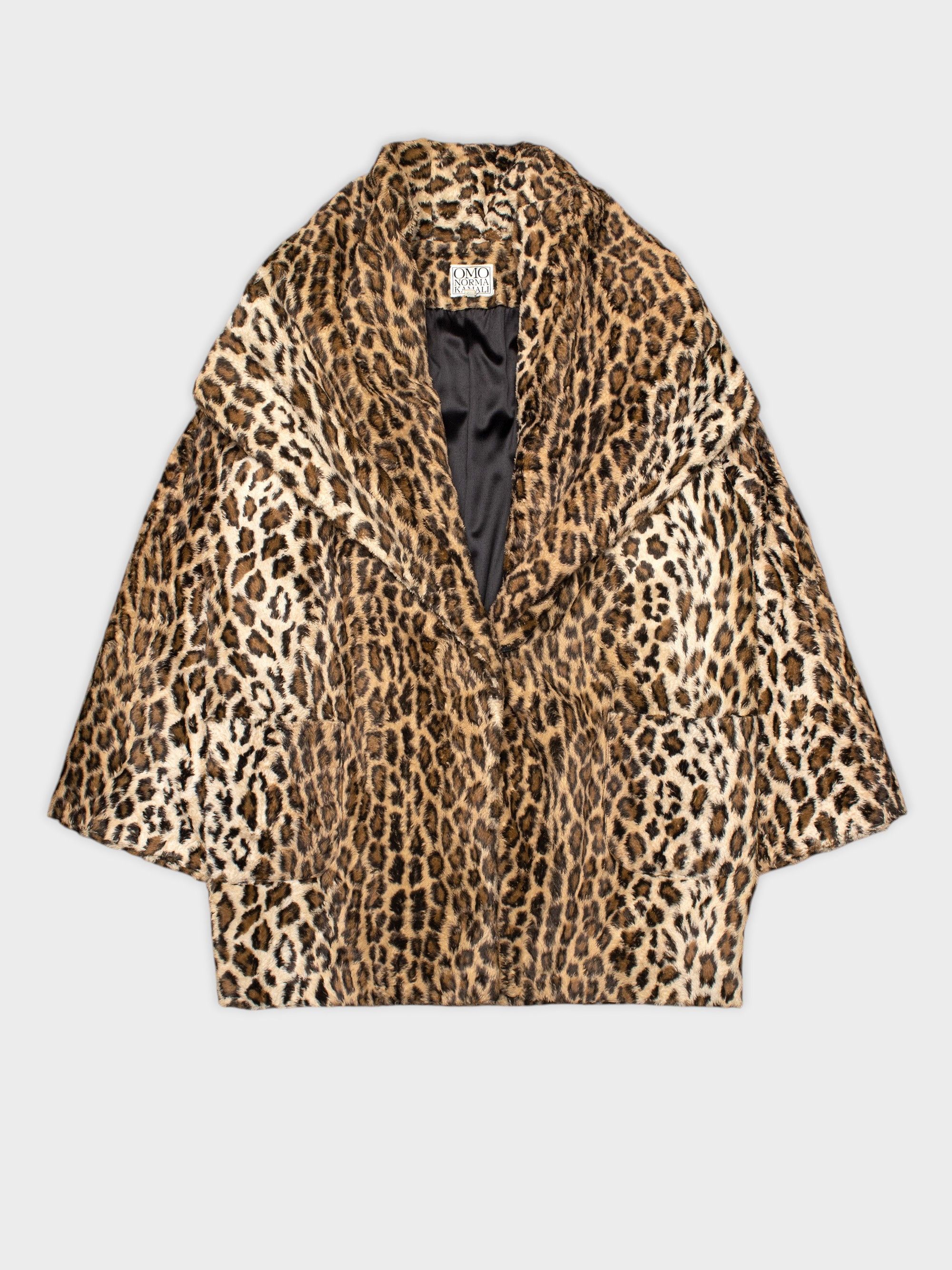 Norma Kamali OMO Norma Kamali - (vintage) - leopard faux fur coat Size M / US 6-8 / IT 42-44 - 8 Thumbnail