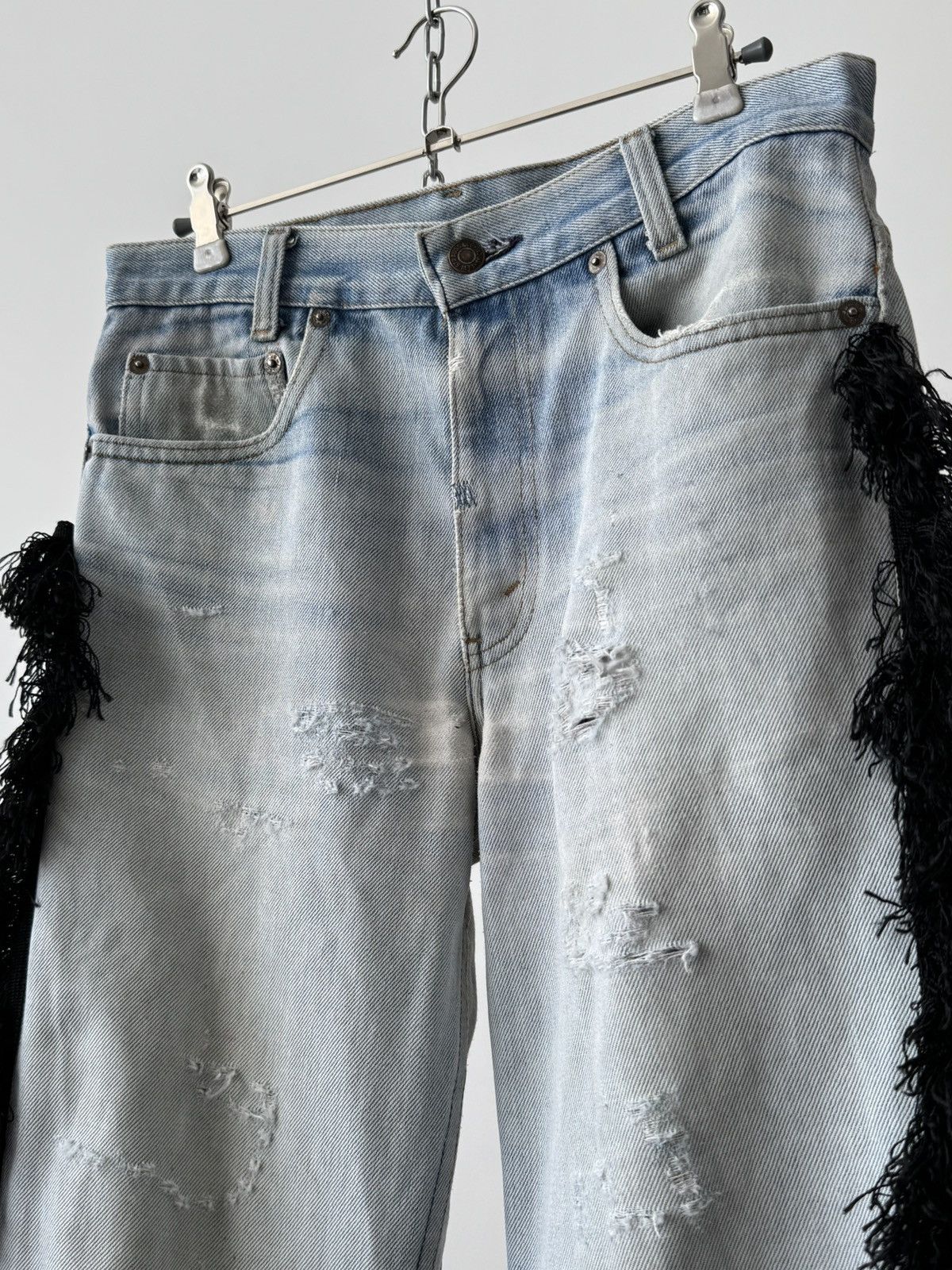Levi's 1970s Vintage Levi’s 717 0617 USA Hippie Fringe Jeans Pants Size US 30 / EU 46 - 5 Thumbnail
