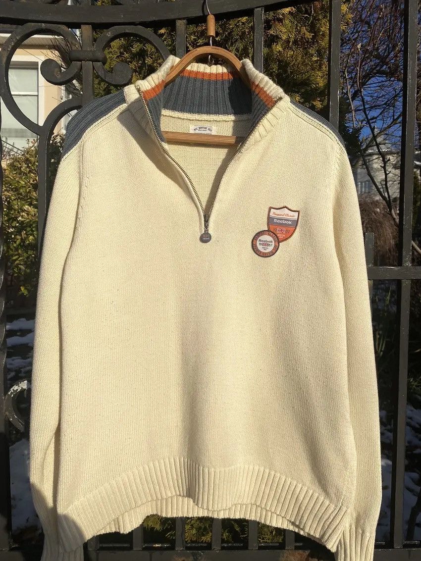 Reebok Vintage Reebok Sweater 1/3 Zip Beige Size US S / EU 44-46 / 1 - 3 Thumbnail