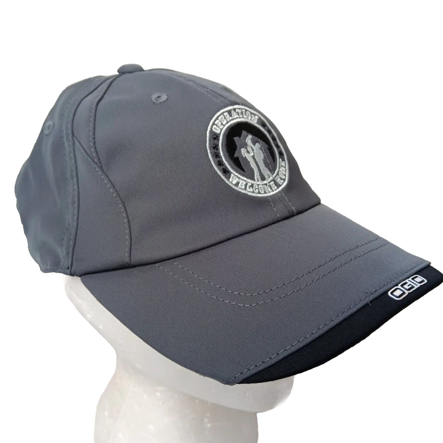 Vintage OGIO Hat Strap Back Cap Operation Welcome Home West Virginia Veterans Military Gray Performance One Size Men Size ONE SIZE - 2 Thumbnail