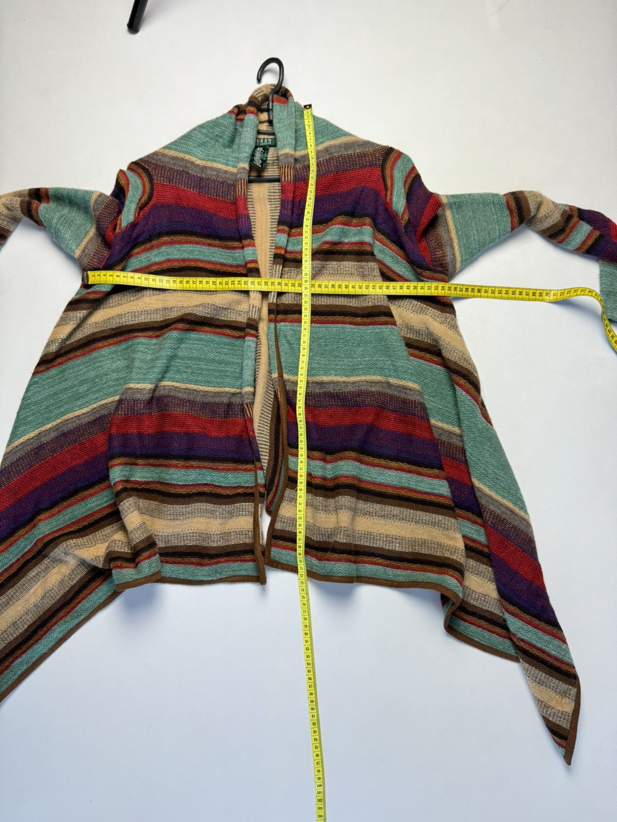 Lauren Ralph Lauren × Vintage Lauren Ralph Lauren Stripes Wool/Linen Cardigan Size S / US 4 / IT 40 - 10 Thumbnail