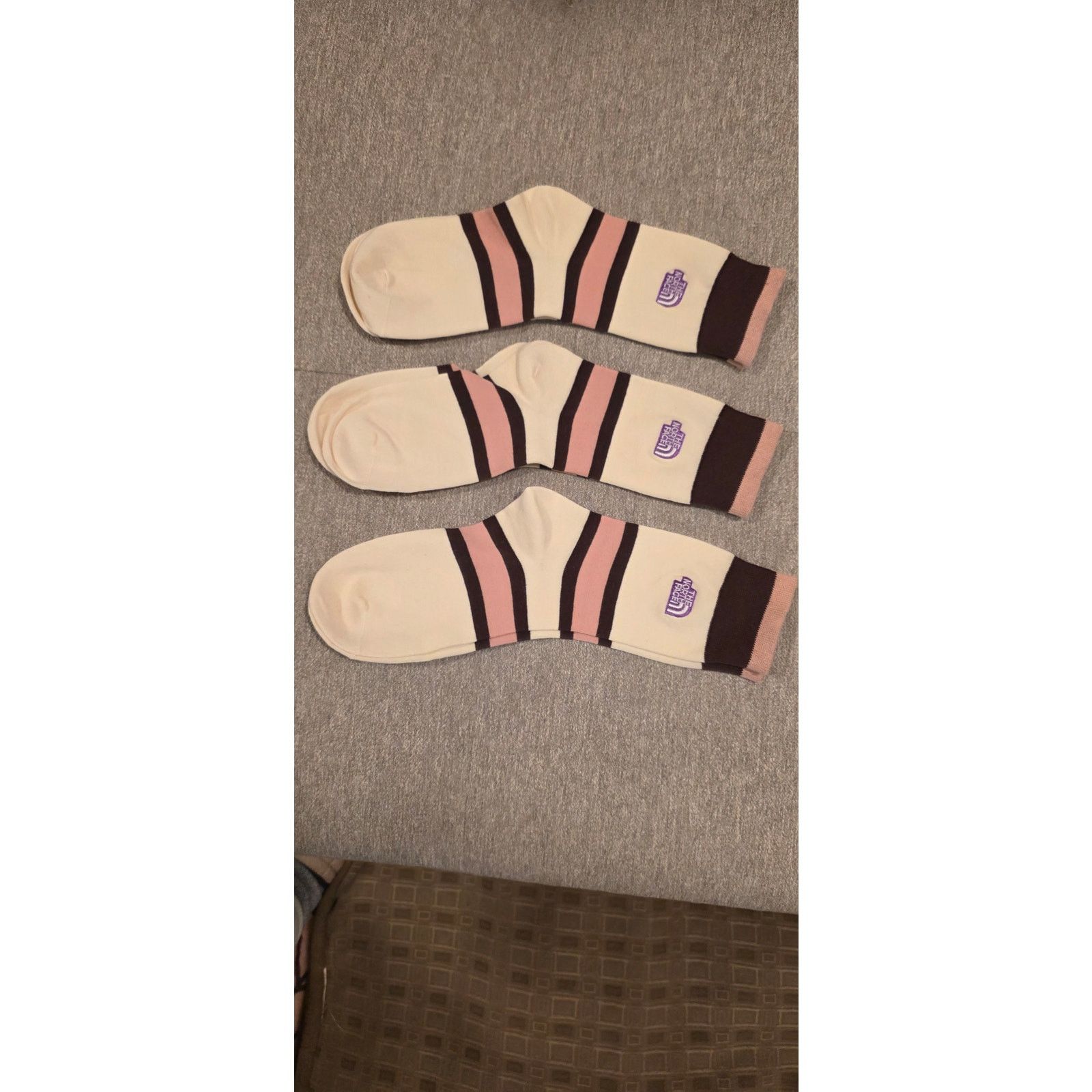 The North Face North Face 3P Striped Sock Size Large NWOT Size ONE SIZE - 1 Thumbnail