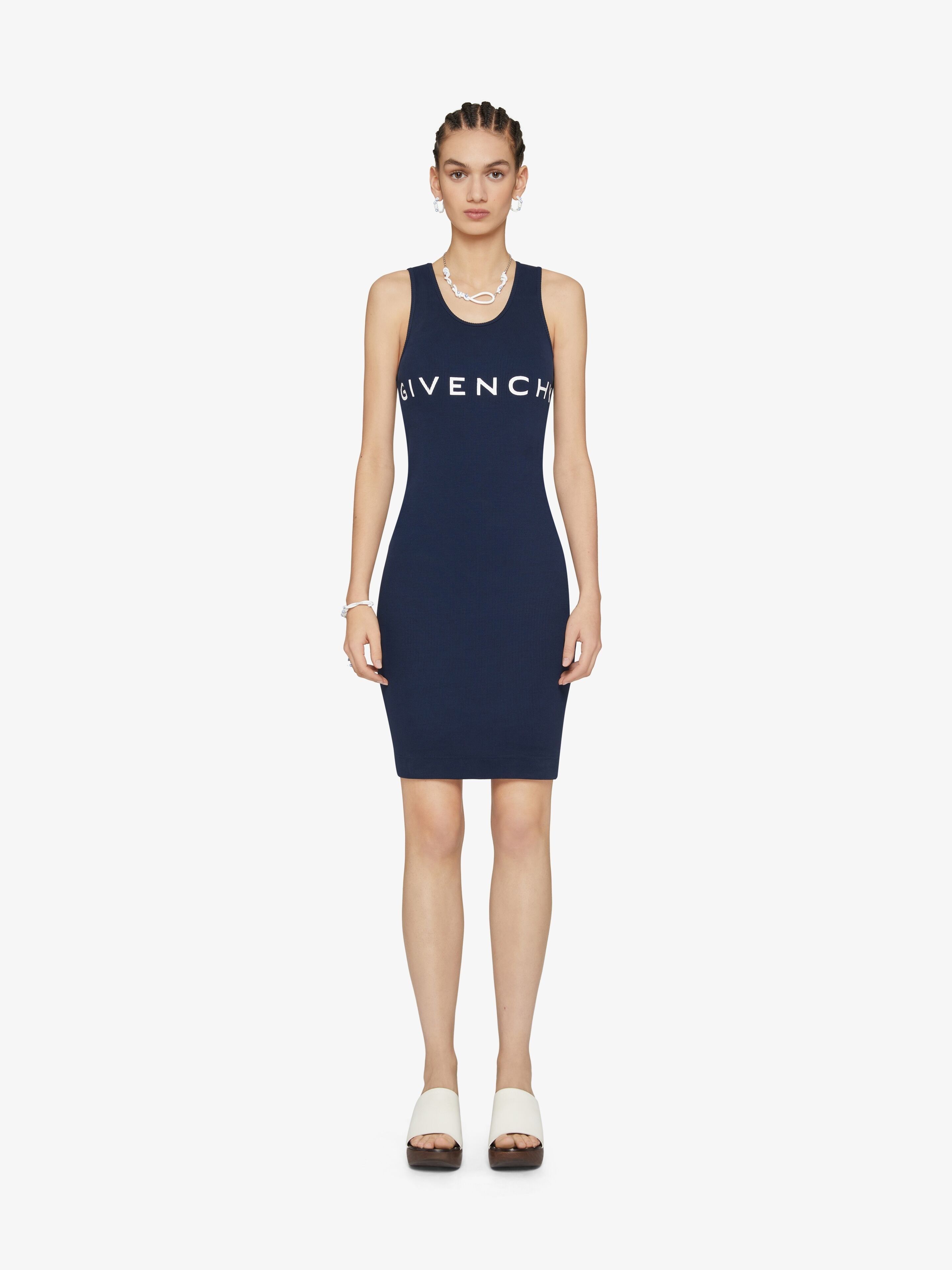 Givenchy o1srvl11e0925 Archetype Tank Top Dress In Jersey in Blue Size M / US 6-8 / IT 42-44 - 2 Thumbnail