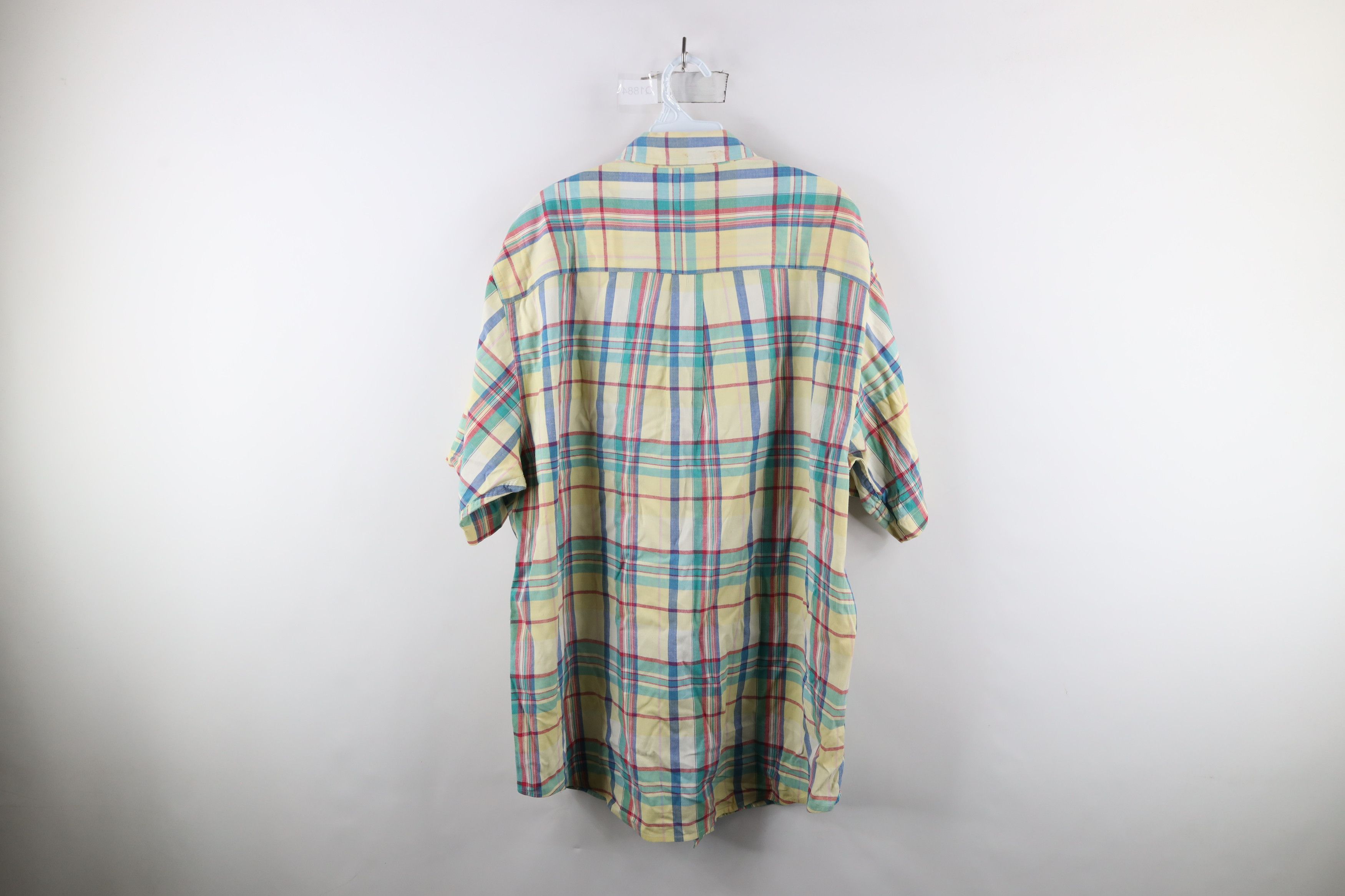 Lands' End × Vintage Vintage 90s Lands End India Madras Plaid Button Down Shirt Size US L / EU 52-54 / 3 - 9 Thumbnail