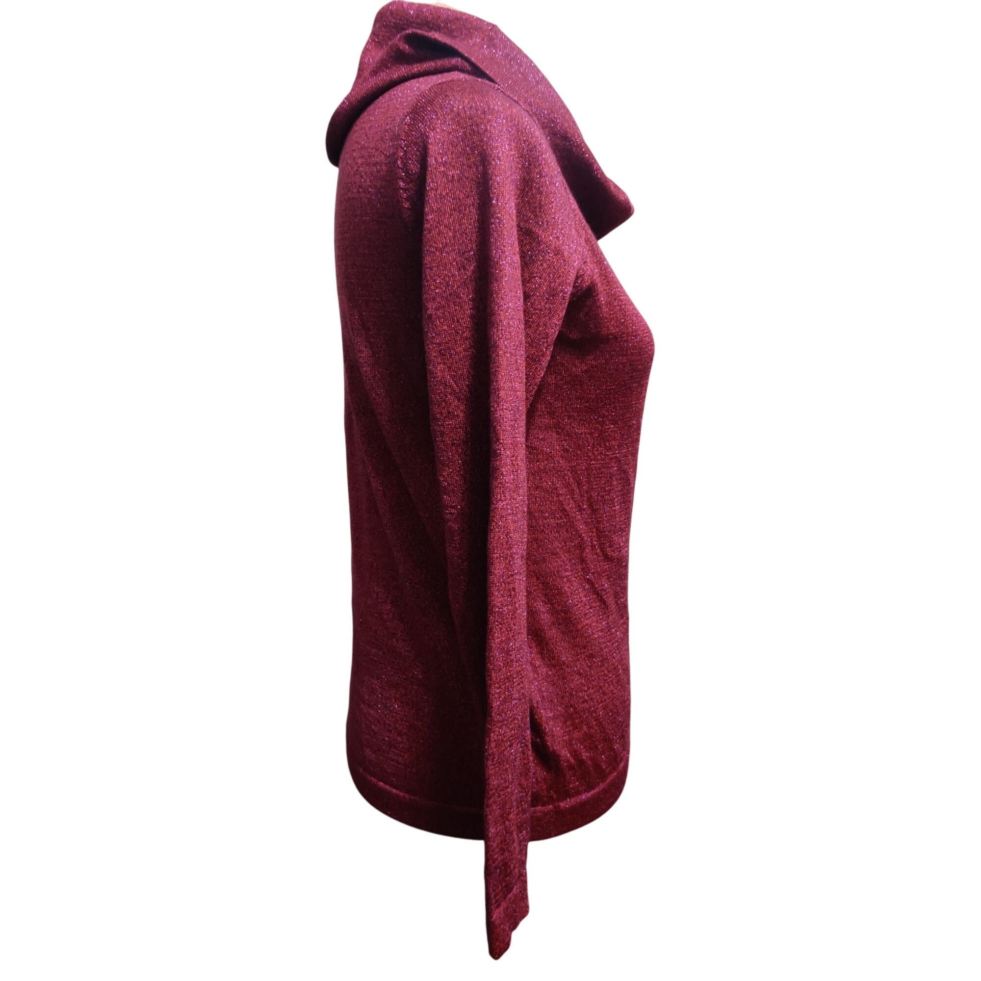 Coldwater Creek Coldwater Creek PS Red Purple Shimmer Cowl Neck Sweater Peti Size S / US 4 / IT 40 - 3 Thumbnail