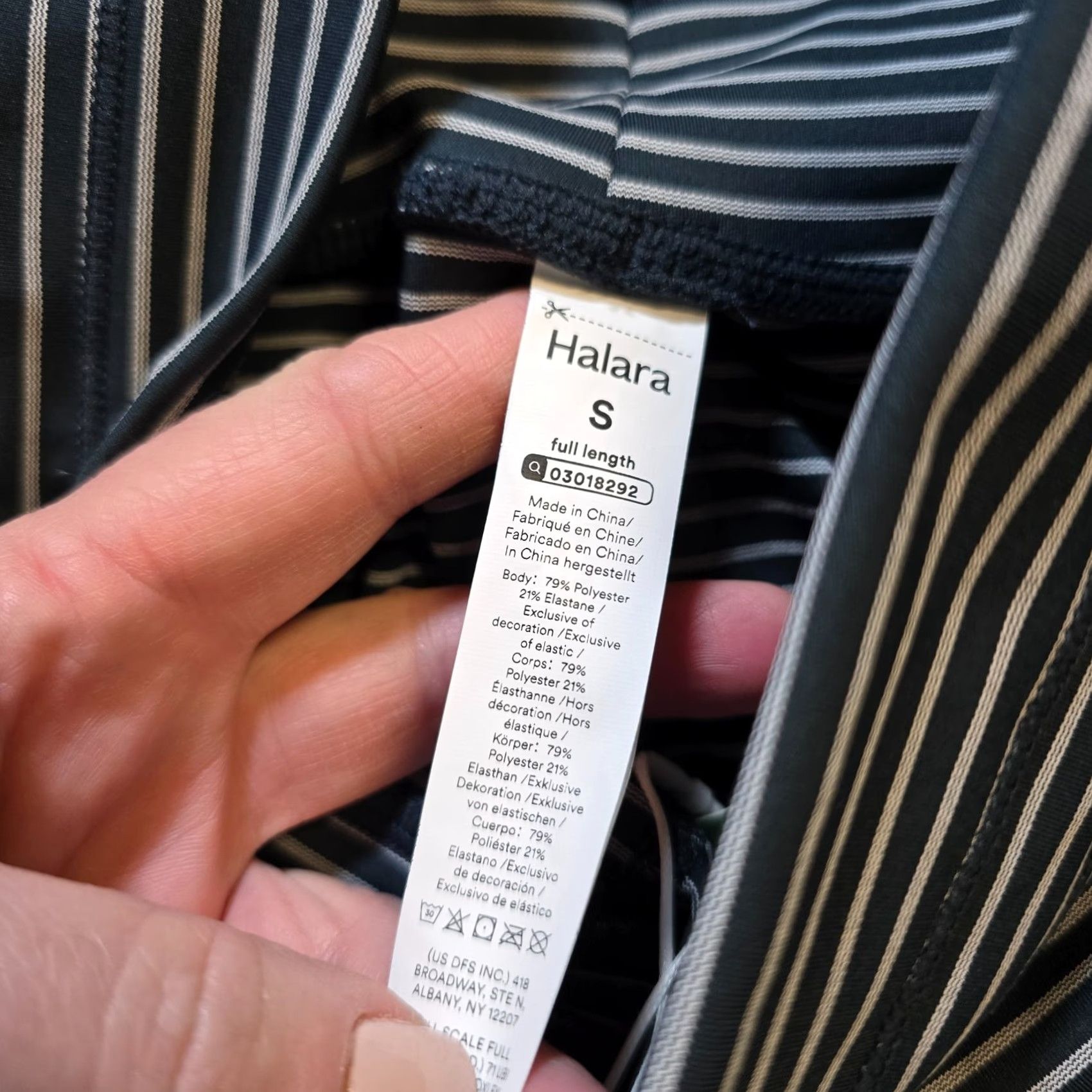 Vintage Halara Pants Womens Size Small Blue Stripe Stretch Jogger High Rise Ankle Casual Size 28" / US 6 / IT 42 - 5 Thumbnail