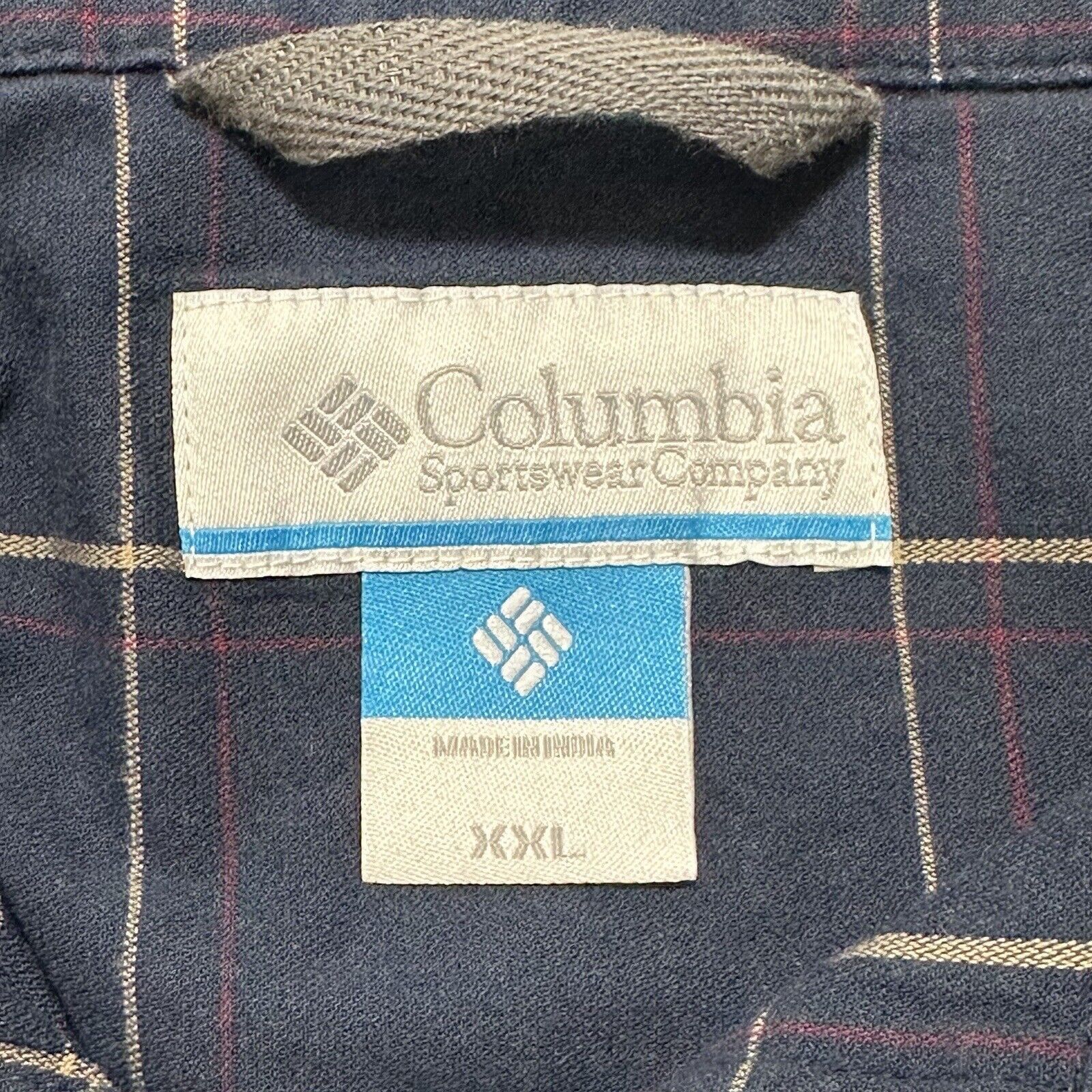 Columbia Columbia XXL Vapor Ridge Button Down Shirt Navy Blue Plaid Size US XXL / EU 58 / 5 - 3 Thumbnail