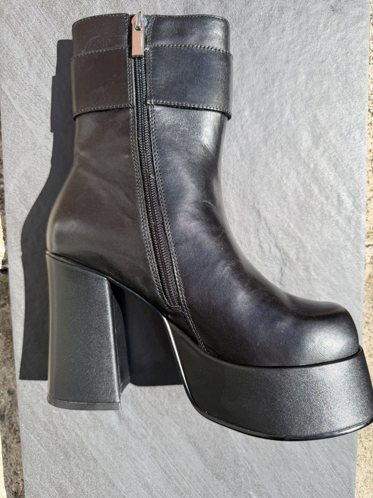 Steve Madden STEVE MADDEN |NO BOX| Siren Platform Leather Boots SCRATCHES Size US 8 / IT 38 - 8 Thumbnail
