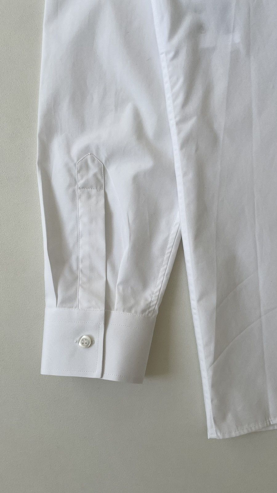 Prada S/S 24 White Cotton Officer Utility Shirt Size US L / EU 52-54 / 3 - 14 Thumbnail
