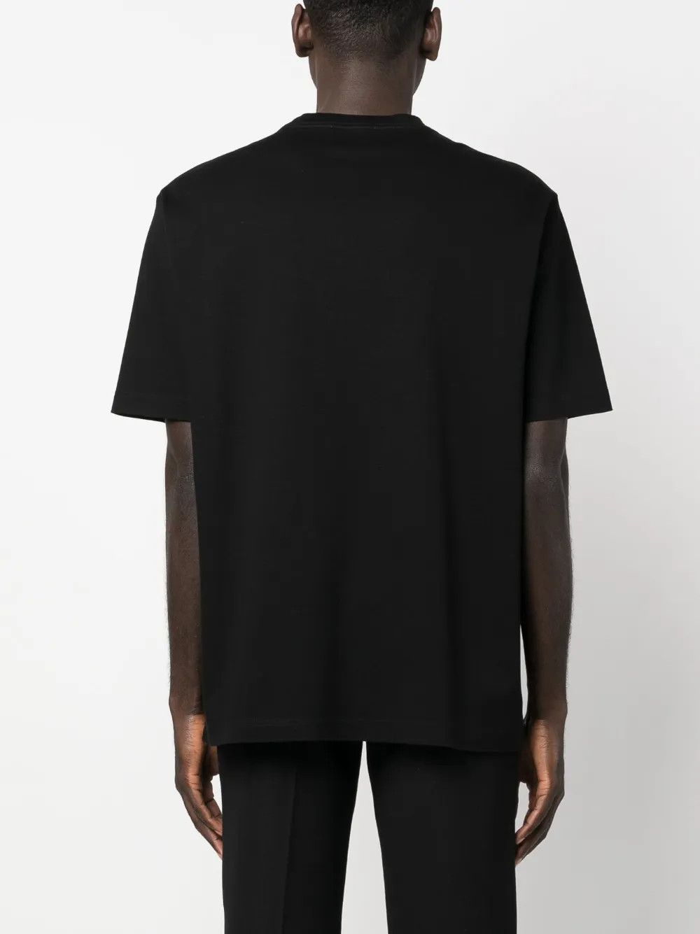 Lanvin oc11z0426 Logo Embroidered Cotton T-Shirt in Black Size US S / EU 44-46 / 1 - 3 Thumbnail