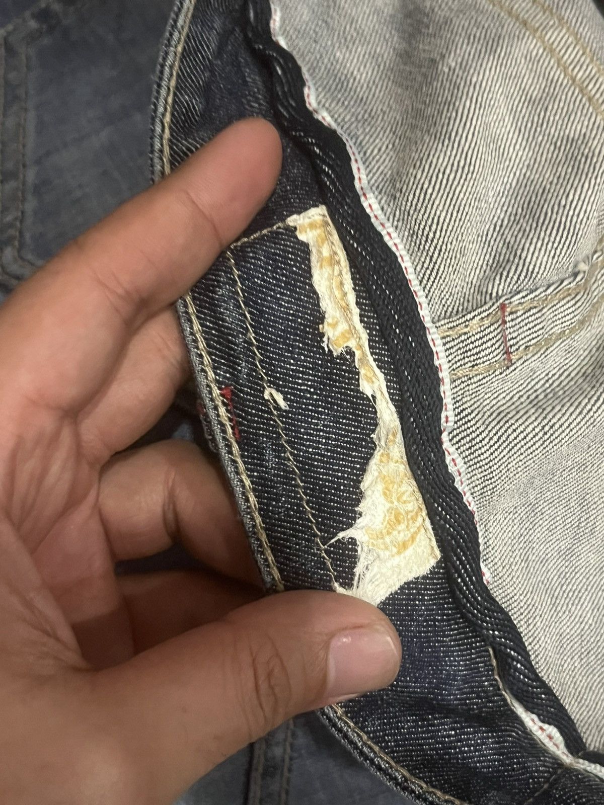 If Six Was Nine Vintage Japanese Brand Alien Lucifer Dark Blue Whisker Jeans Size US 34 / EU 50 - 18 Thumbnail