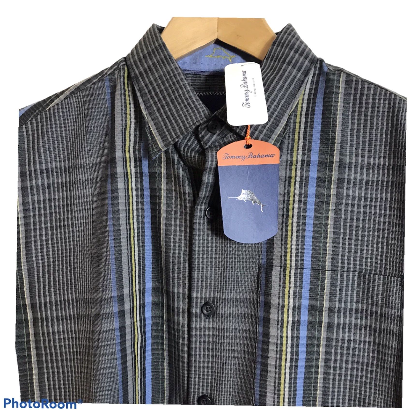 Tommy Bahama Tommy Bahama Shirt Mens Size Small GRAY Plaid Glen There Done That NEW Size US S / EU 44-46 / 1 - 2 Thumbnail