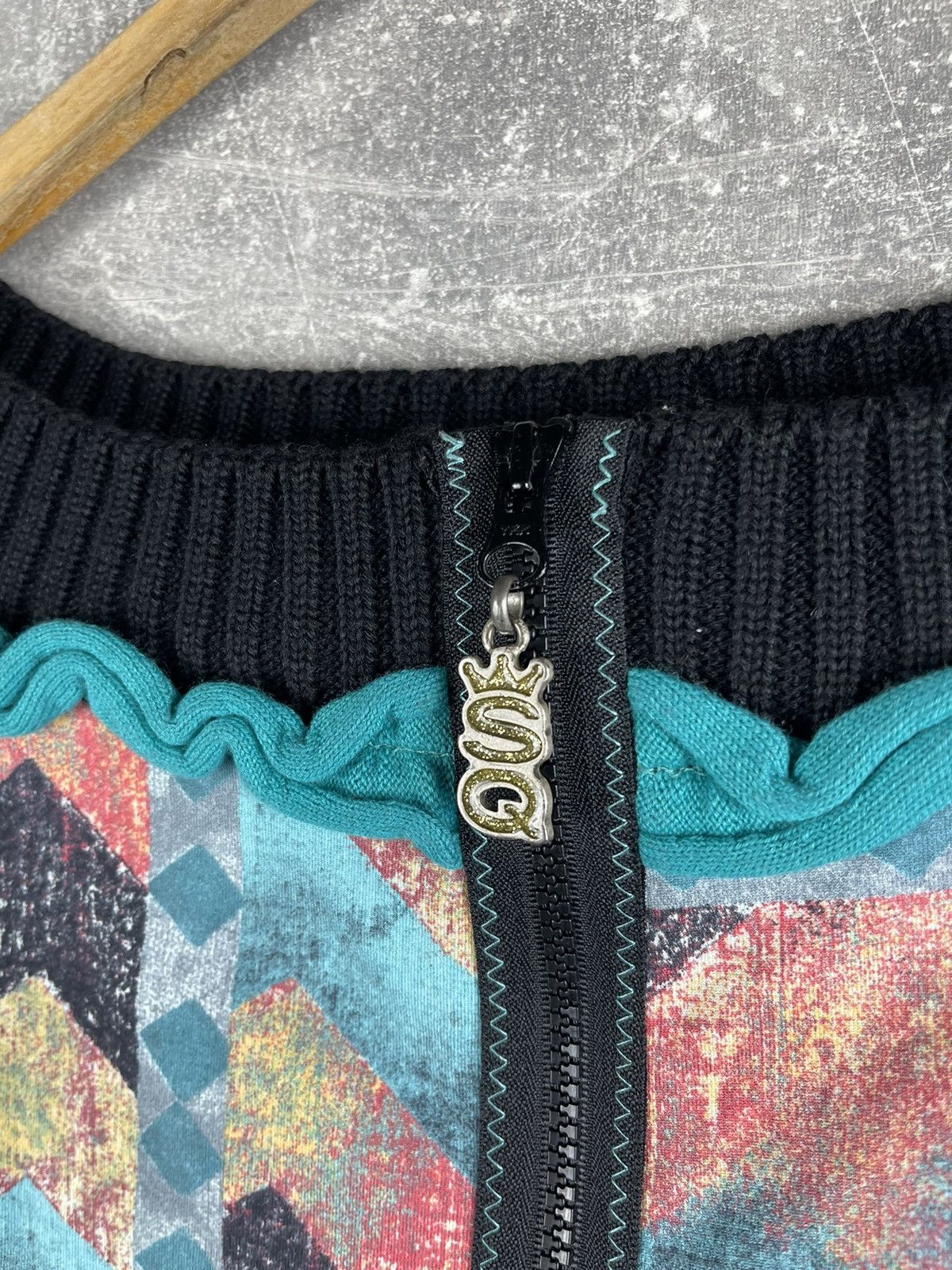 Acne Studios Y2K Save The Queen Multicolor Geometric Knit Zip Jacket Size S / US 4 / IT 40 - 7 Thumbnail