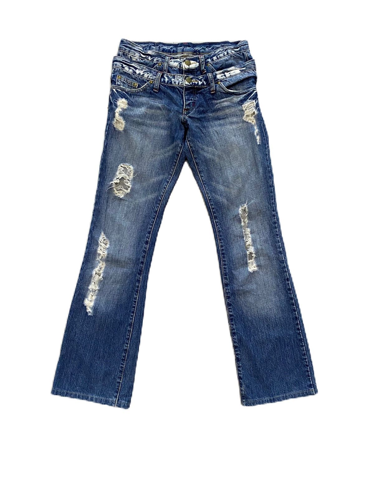 THRASHED DOUBLE WAIST RIPPED DESIGN TORNADO MART