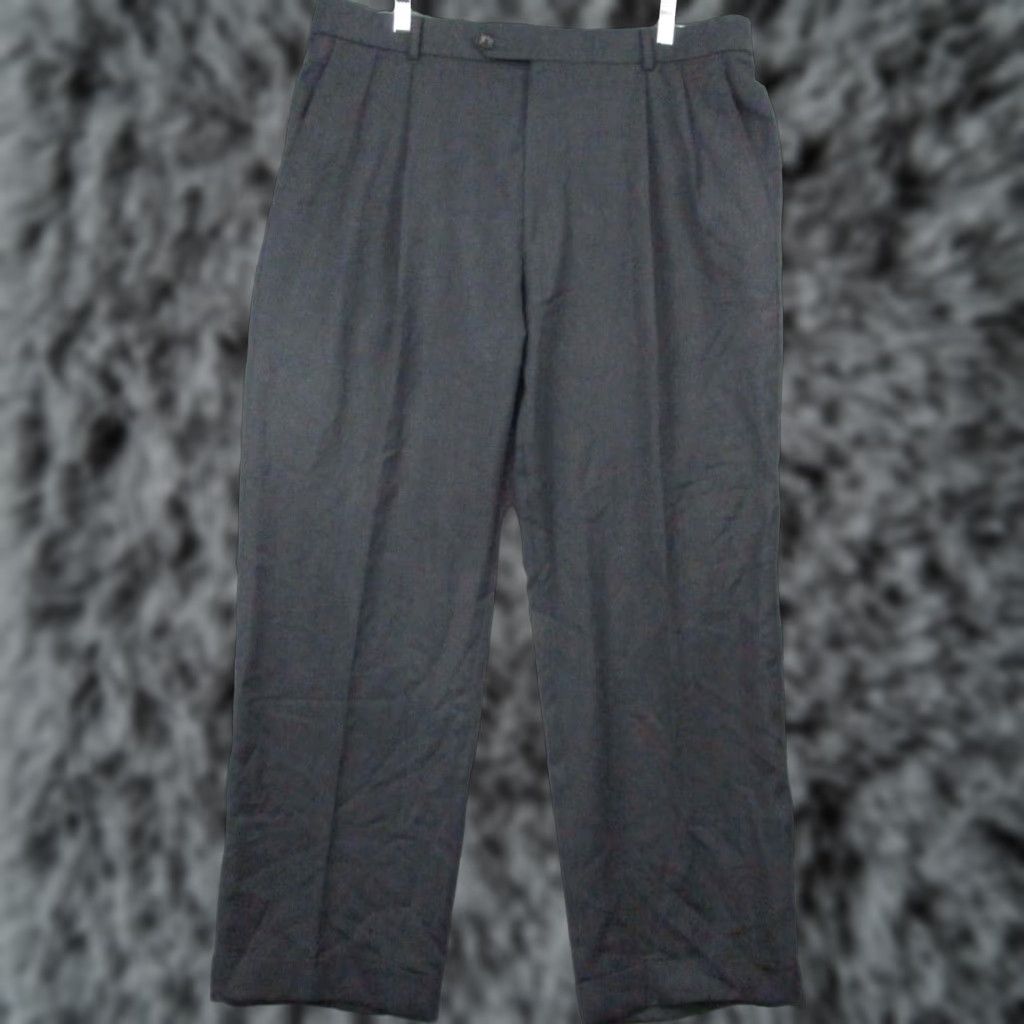 Vintage BALLIN Dress Pants Mens 36 x 29 Gray Wool Super 120's Comfort EZE Cuffed Dress Pants Mens 36 x 29 Gray Wool Comfort EZE Cuffed Size US 36 / EU 52 - 1 Thumbnail