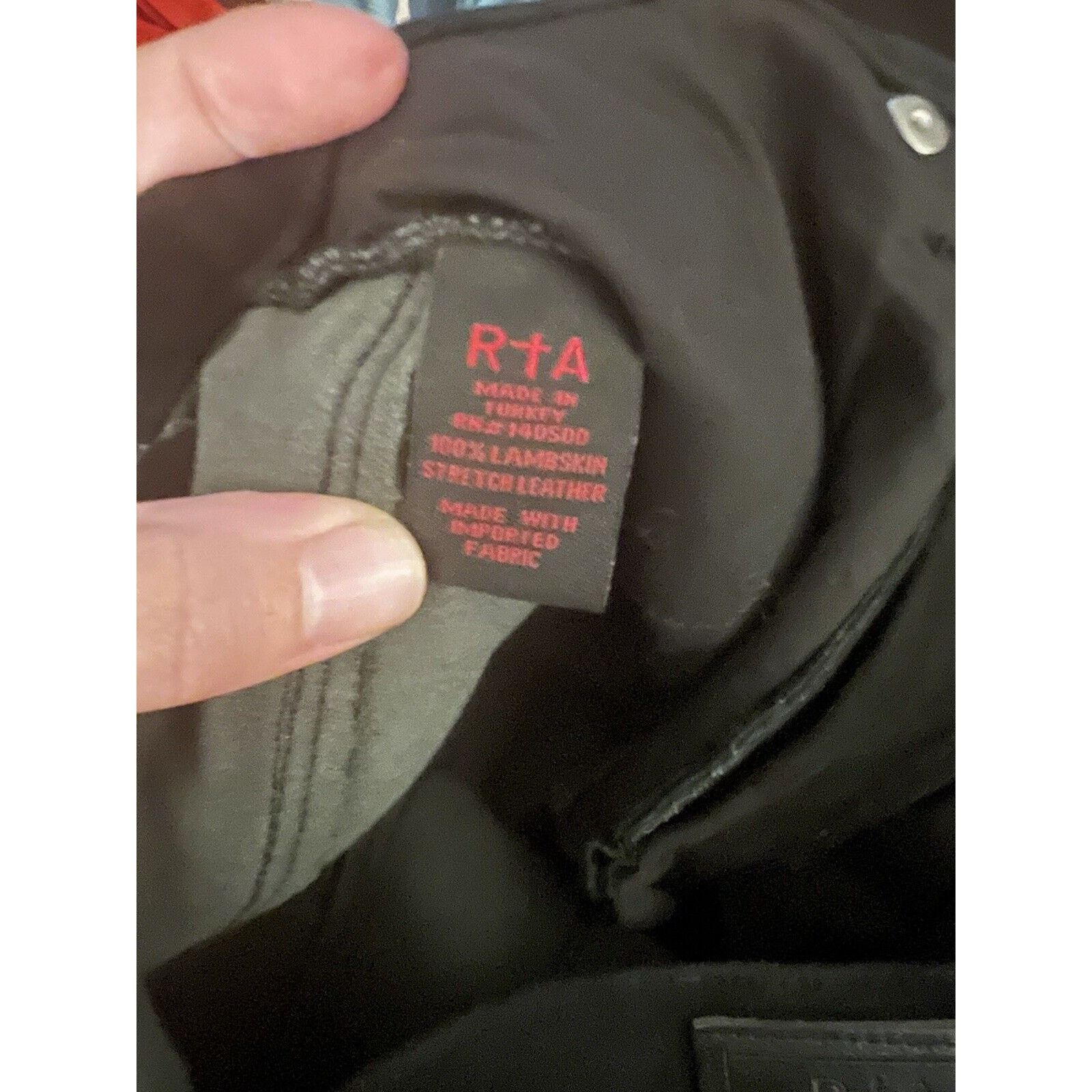 Rta RTA Black Lamb Leather Skinny Soft Suede Distressed 25 X 29 Size 25" / US 0 / IT 36 - 4 Thumbnail
